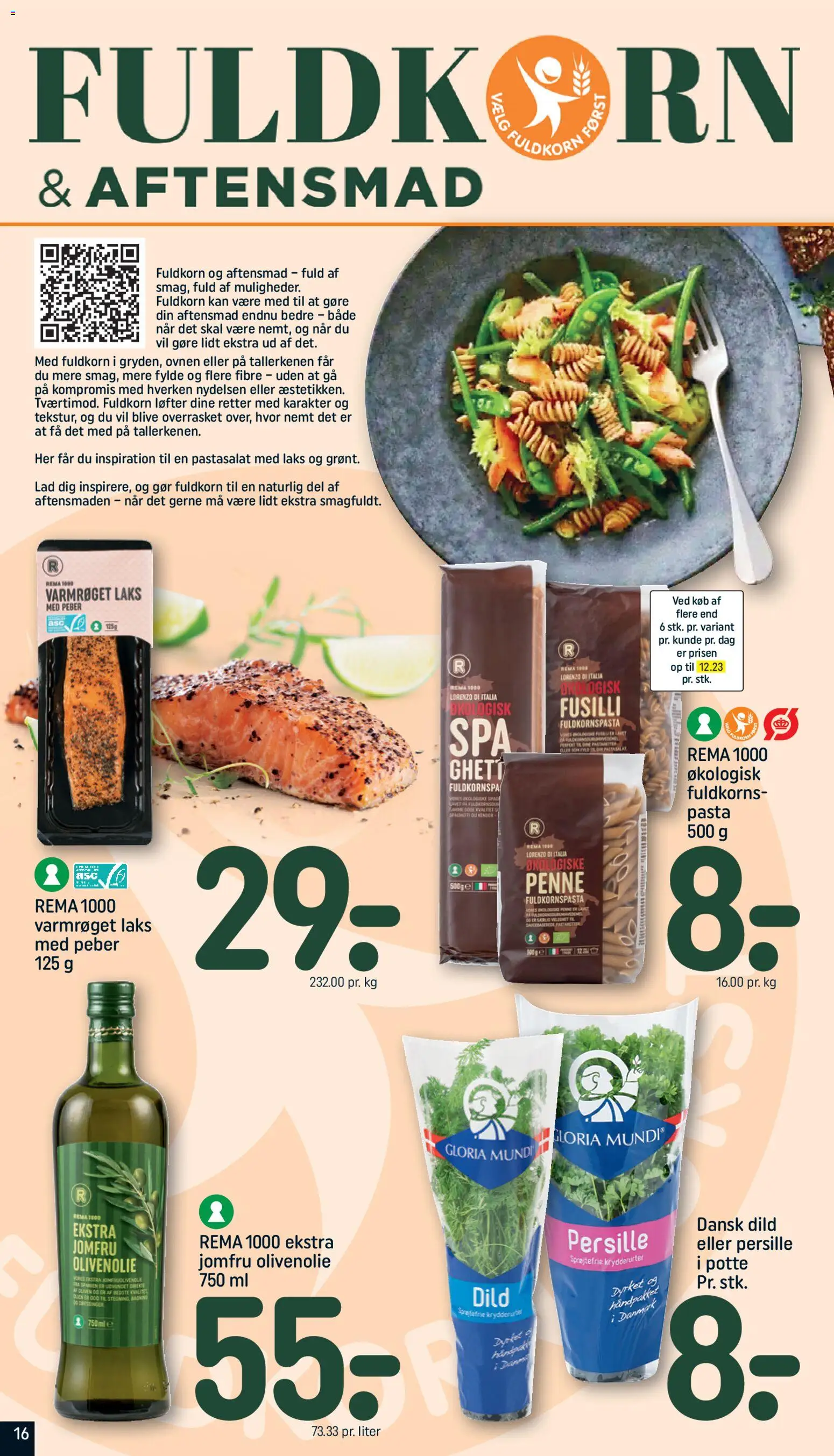 Rema 1000 tilbudsavis – gyldig fra 02.11.2025 | Side: 16 | Produkter: Pasta, Dild, Peber, Persille