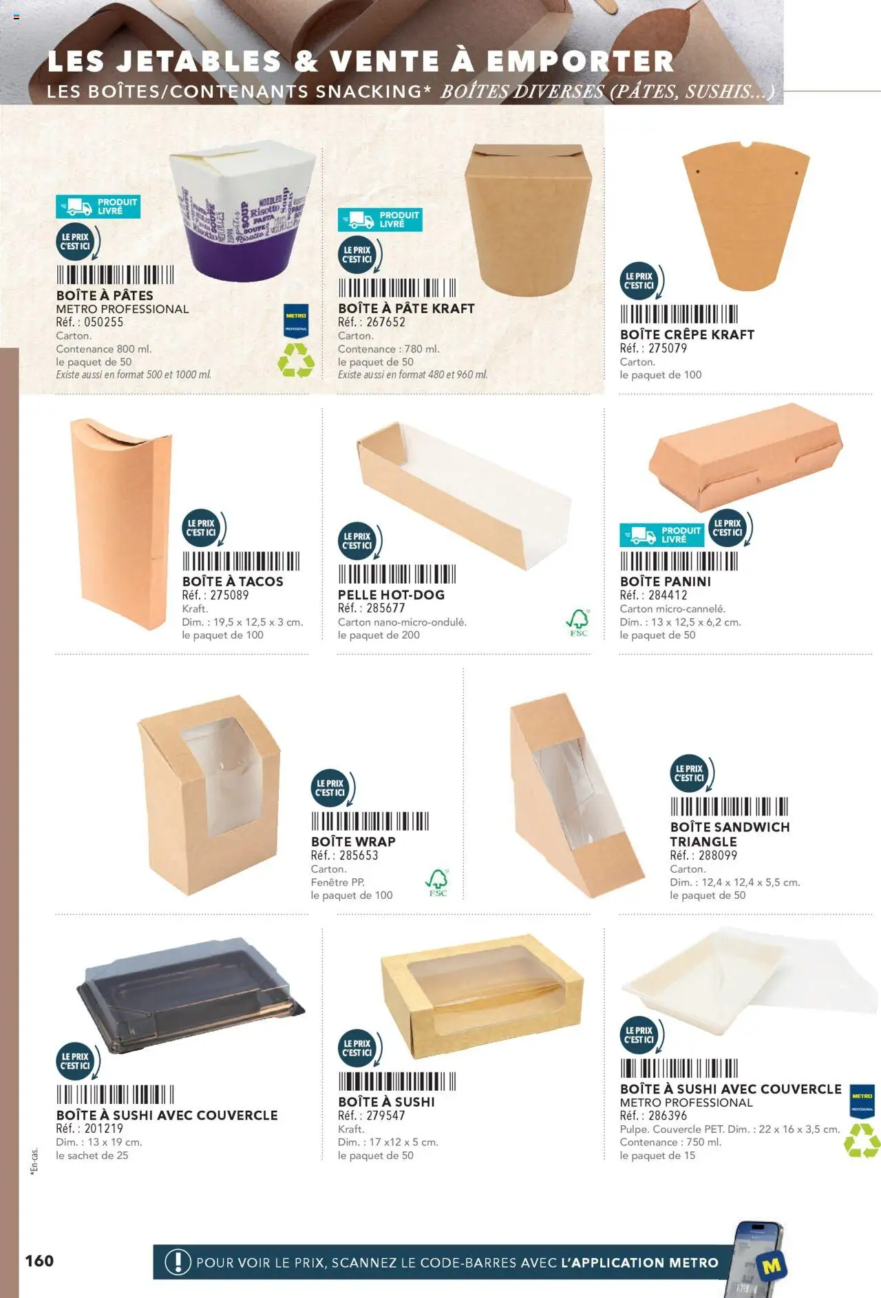 | Page: 160 | Produits: Panini, Sandwich, Sushi, Livre