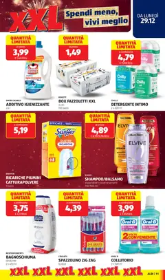 Anteprima del volantino CHILLY DETERGENTE INTIMO, Detergente intimo 2 x 200 ml valido a partire dal 29.12.2025 | Pagina: 11 | Prodotti: Shampoo, Bagnoschiuma, Detergente intimo, The