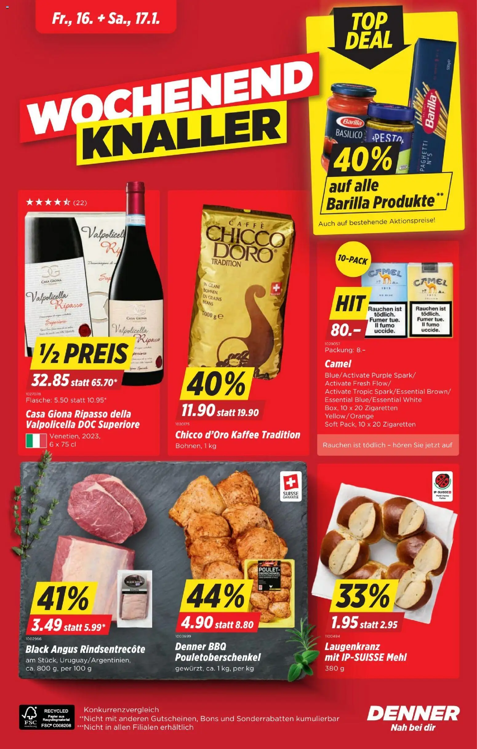 Denner Aktionen – gültig ab 13.01.2026 | Seite: 22 | Produkte: Mehl, Barilla, Kaffee