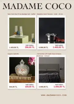 05.01.2026 tarihinden itibaren geçerli olan Madame Coco kataloğu önizlemesi | Sayfa: 5 | Ürünler: Battaniye, Şekerlik, Su, Su bardağı