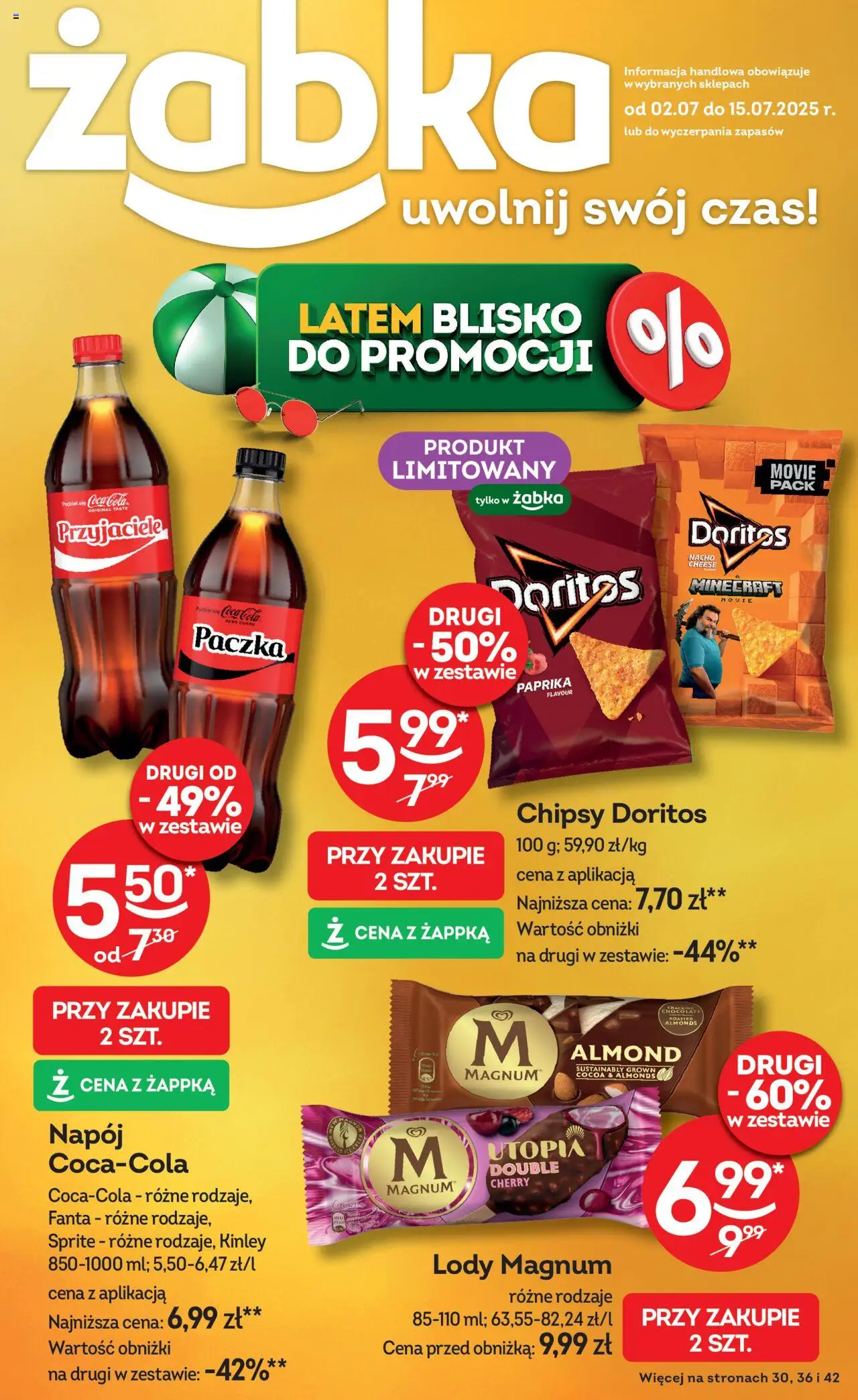 Żabka Gazetka od 02.07.2025 | Strona: 1 | Produkty: Chrupki, Pepsi