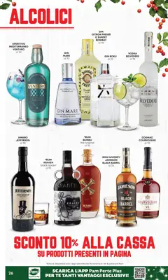 Anteprima del volantino PAM Feste catalogo valido a partire dal 20.11.2025 | Pagina: 26 | Prodotti: Gin, The, Amaro, Aperitivo