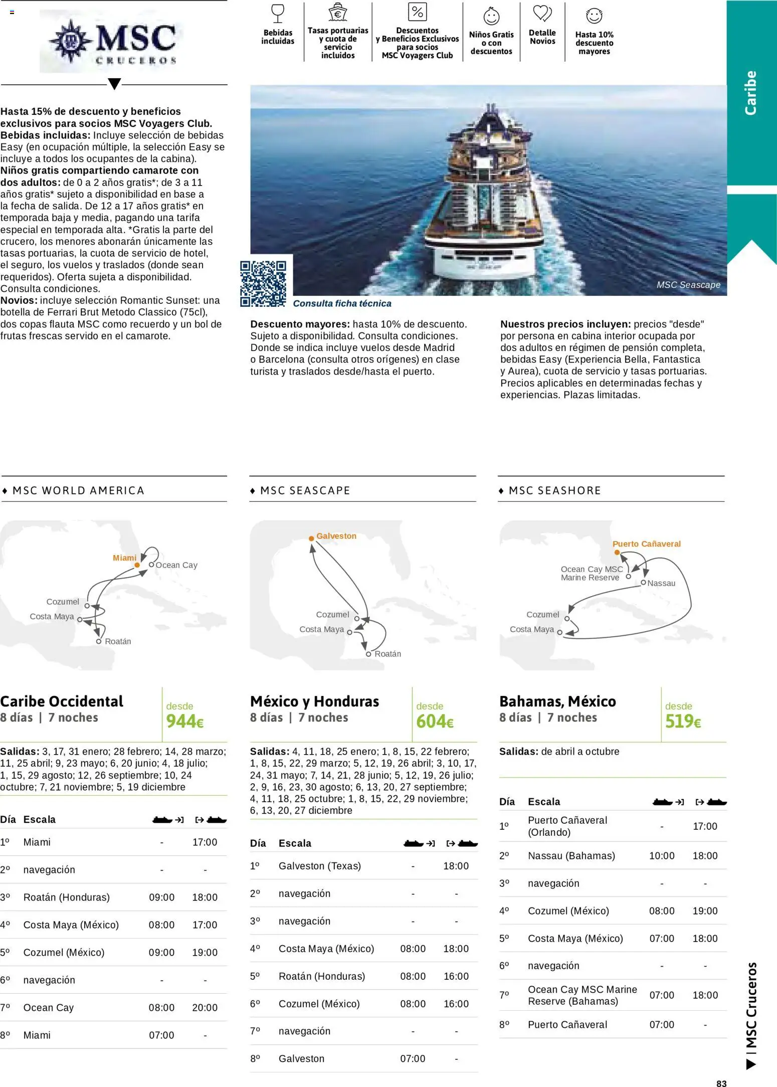 Viajes El Corte Inglés Cruceros marítimos │ válido desde el 01.01.2026 | Página: 84 | Productos: Navegación