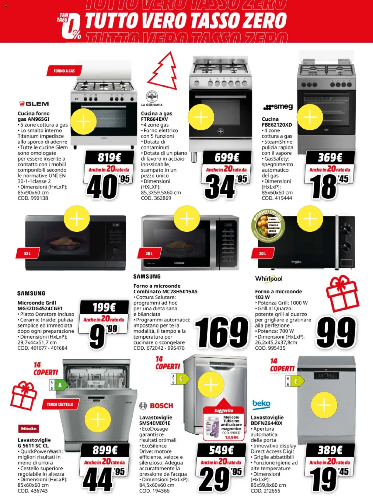 Volantino Media World del 15.12.2025 | Pagina: 28 | Prodotti: Cucine, Anticalcare, Lavastoviglie, Piatto