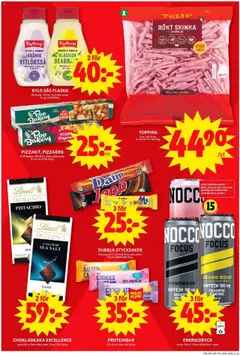 ICA Maxi reklamblad aktuell från 15.09.2025 | Sida: 7 | Produkter: Chokladkaka, Energidryck, Vitlök, Pizzakit