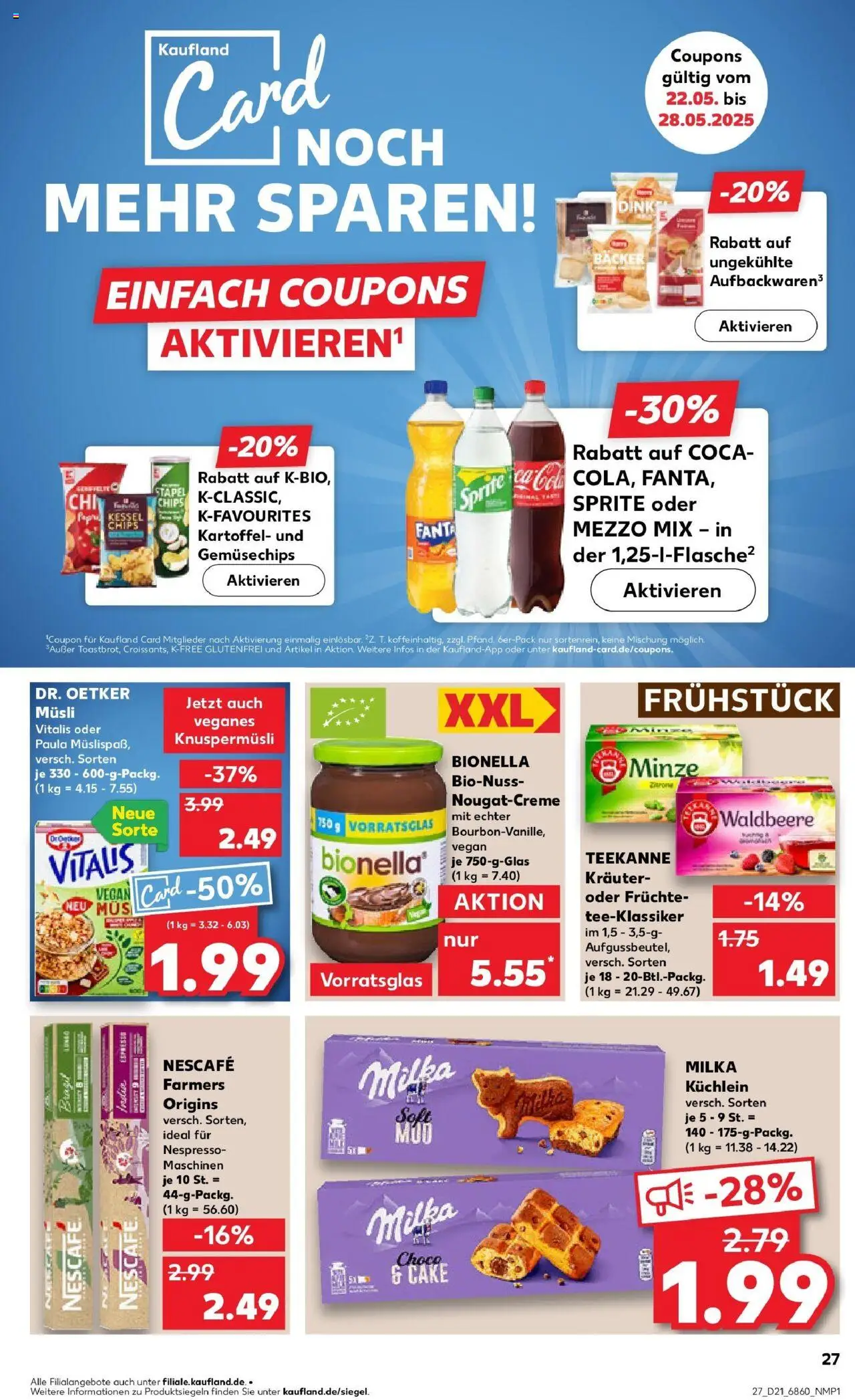 Kaufland prospekt Bad Kreuznach	 - gültig ab dem 22.05.2025 | Seite: 27 | Produkte: Nescafe, Mezzo mix, Sprite, Chips