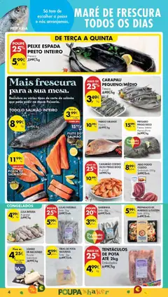 Pré-visualização FILETE DE SALMÃO, Aquacultura Fresco válido de 28.10.2025 | Página: 4 | Produtos: Bacalhau, Camarão, Salmão, Lombo