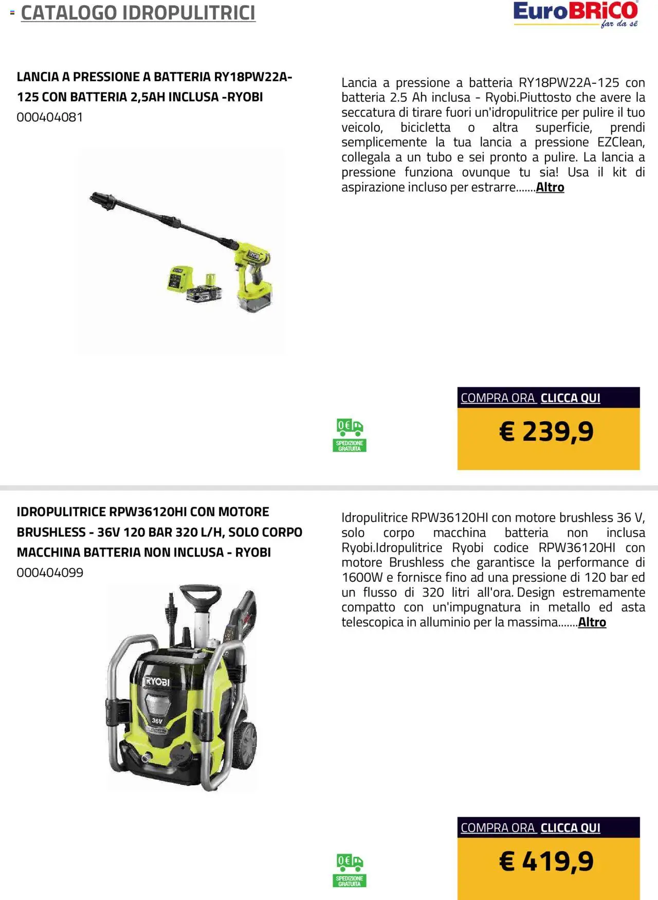 Volantino Eurobrico del 23.07.2025 | Pagina: 50 | Prodotti: Bicicletta, Tubo, Alluminio, Batteria