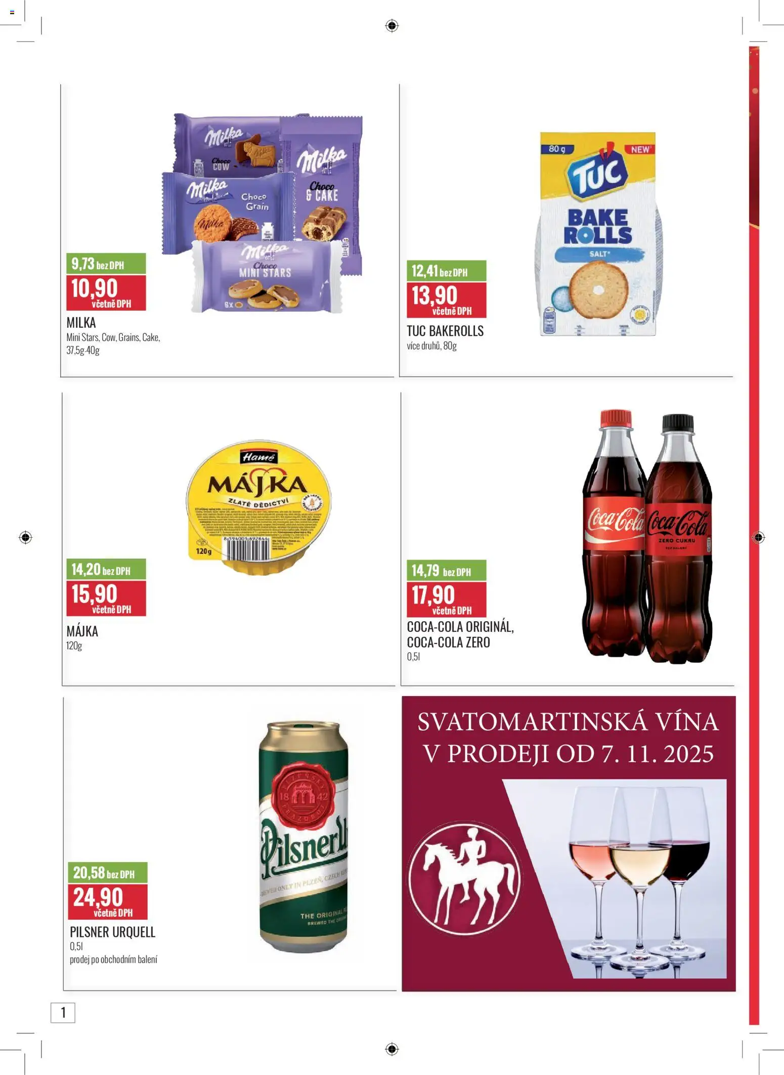 Ratio leták od 01.11.2025 | Strana: 2 | Produkty: Milka, Pilsner, Pilsner Urquell, Cola