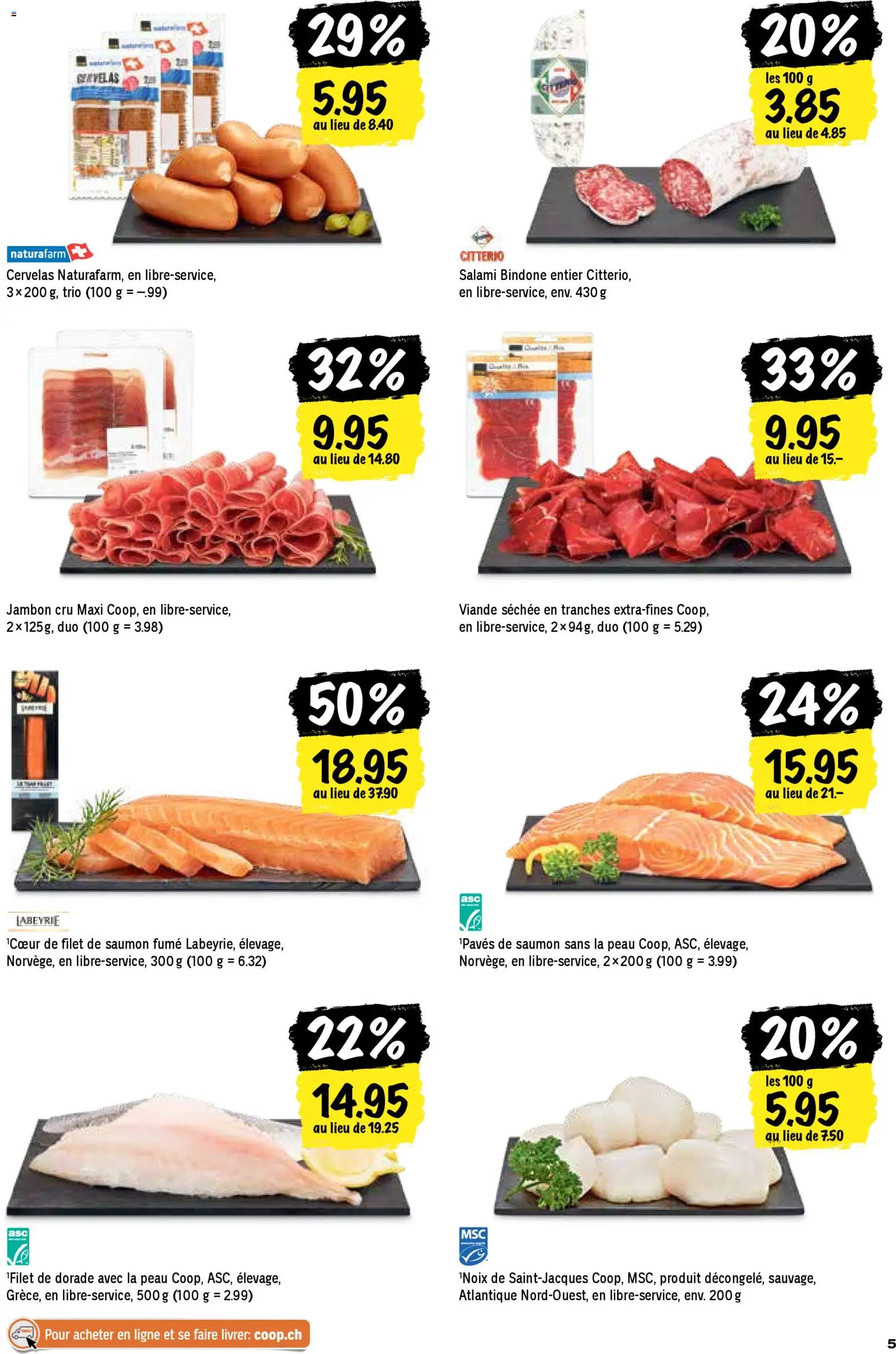 Coop - Les actions de la semaine – gültig ab 22.12.2025 | Seite: 5 | Produkte: Salami