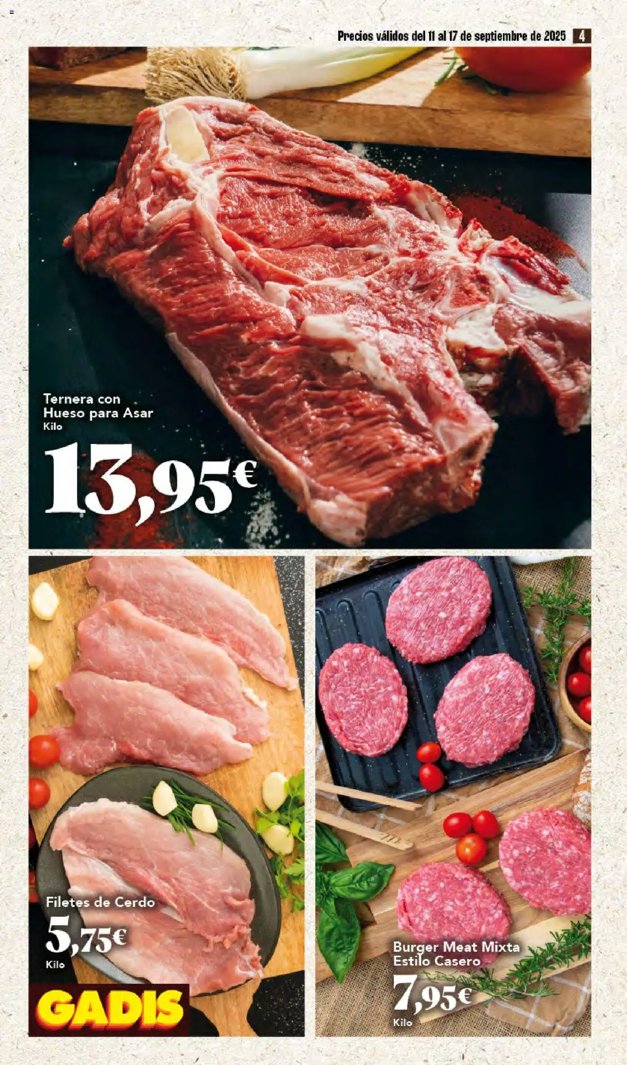 Gadis folleto │ válido desde el 11.09.2025 | Página: 4 | Productos: Cerdo
