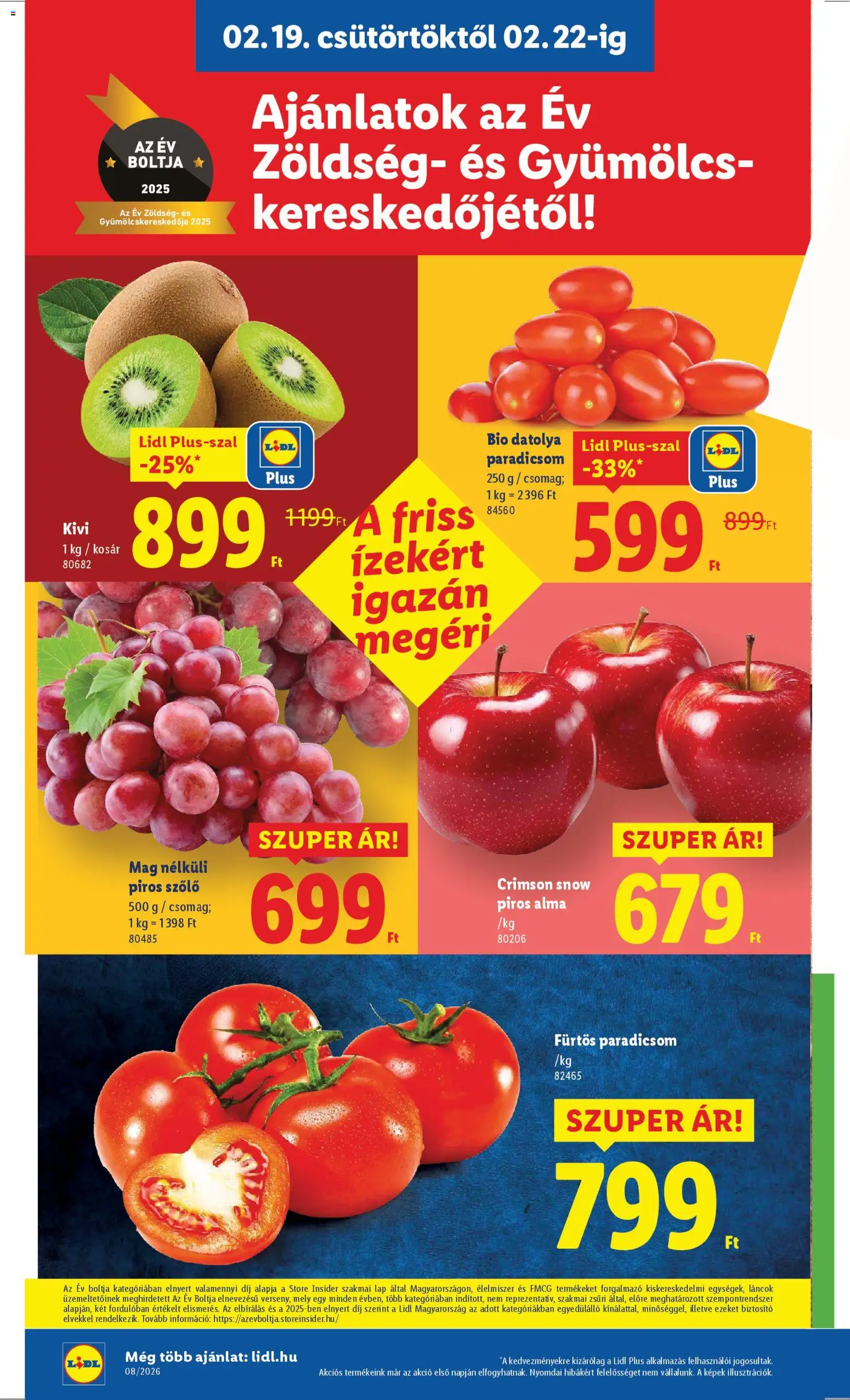 Lidl akciós ujság - amely érvényes a következő dátumtól: 19.02.2026 | Oldal: 2