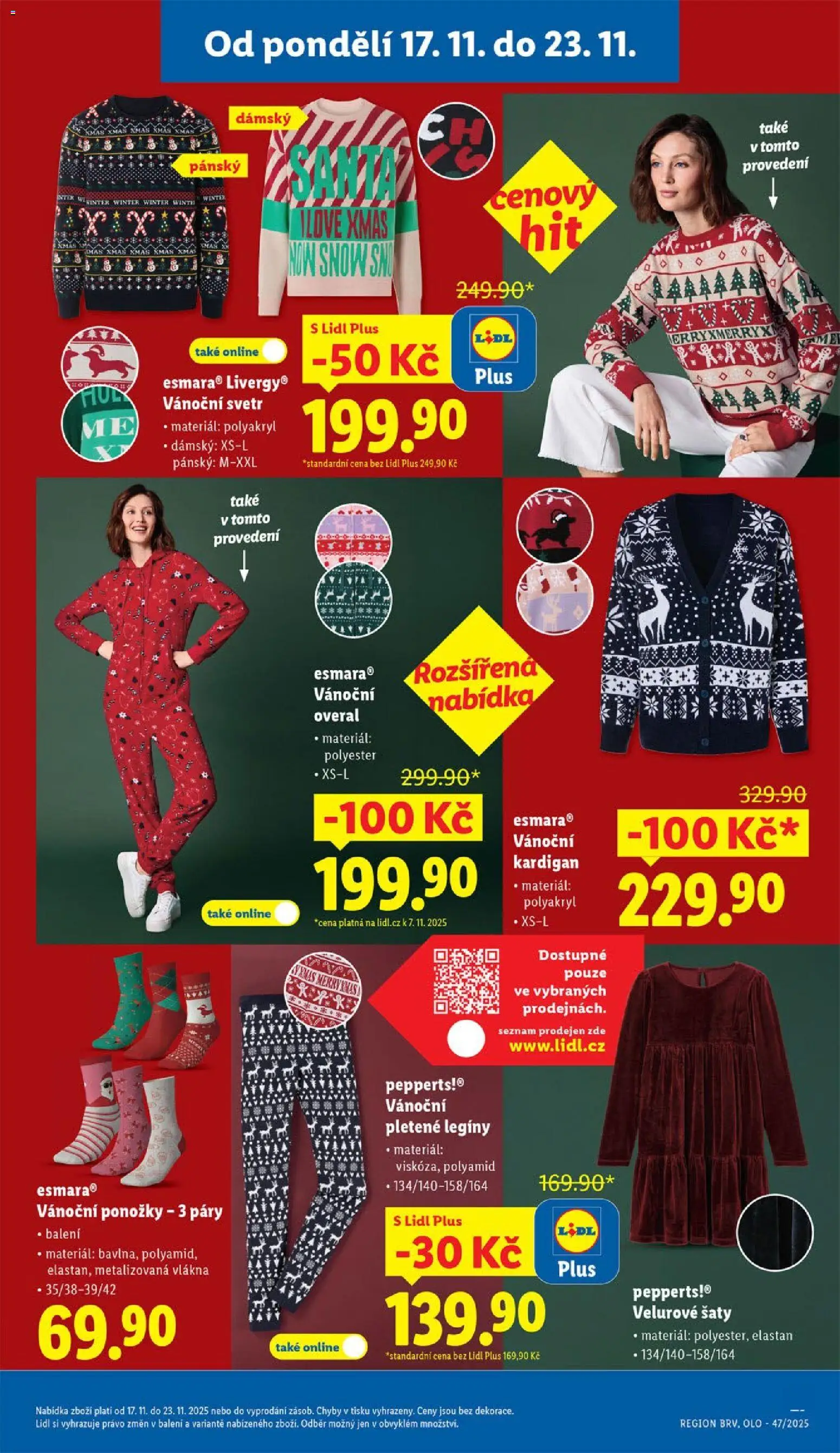 Lidl Black Friday od 17.11.2025 | Strana: 50 | Produkty: Šaty, Svetr, Overal, Vánoční svetr