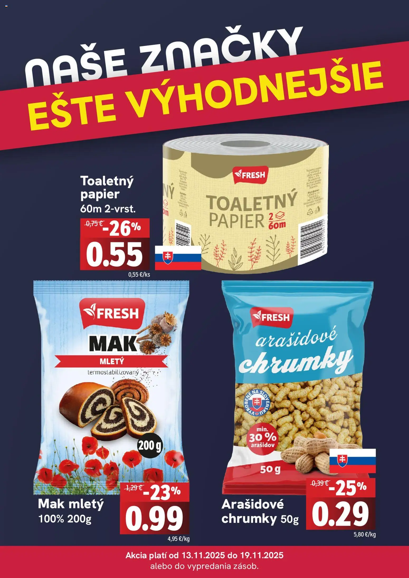 Nové Fresh akcie – leták je platný od 27.11.2025 | Strana: 4 | Produkty: Mak