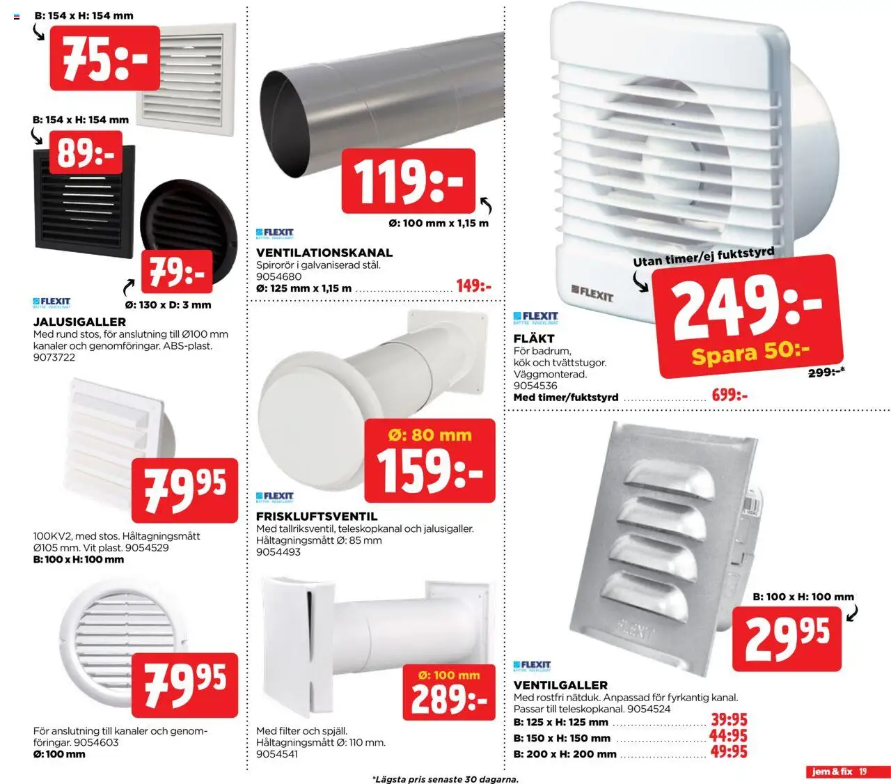Jem & Fix reklamblad aktuell från 20.10.2025 | Sida: 19 | Produkter: Fläkt, Filter