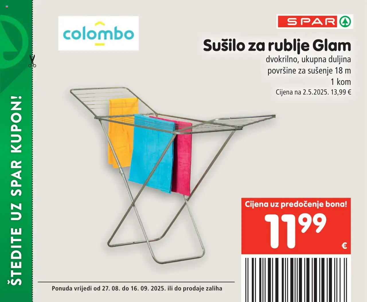 Spar katalog | vrijedi od 27.08.2025 | Stranica: 29 | Proizvodi: Sušilo za rublje