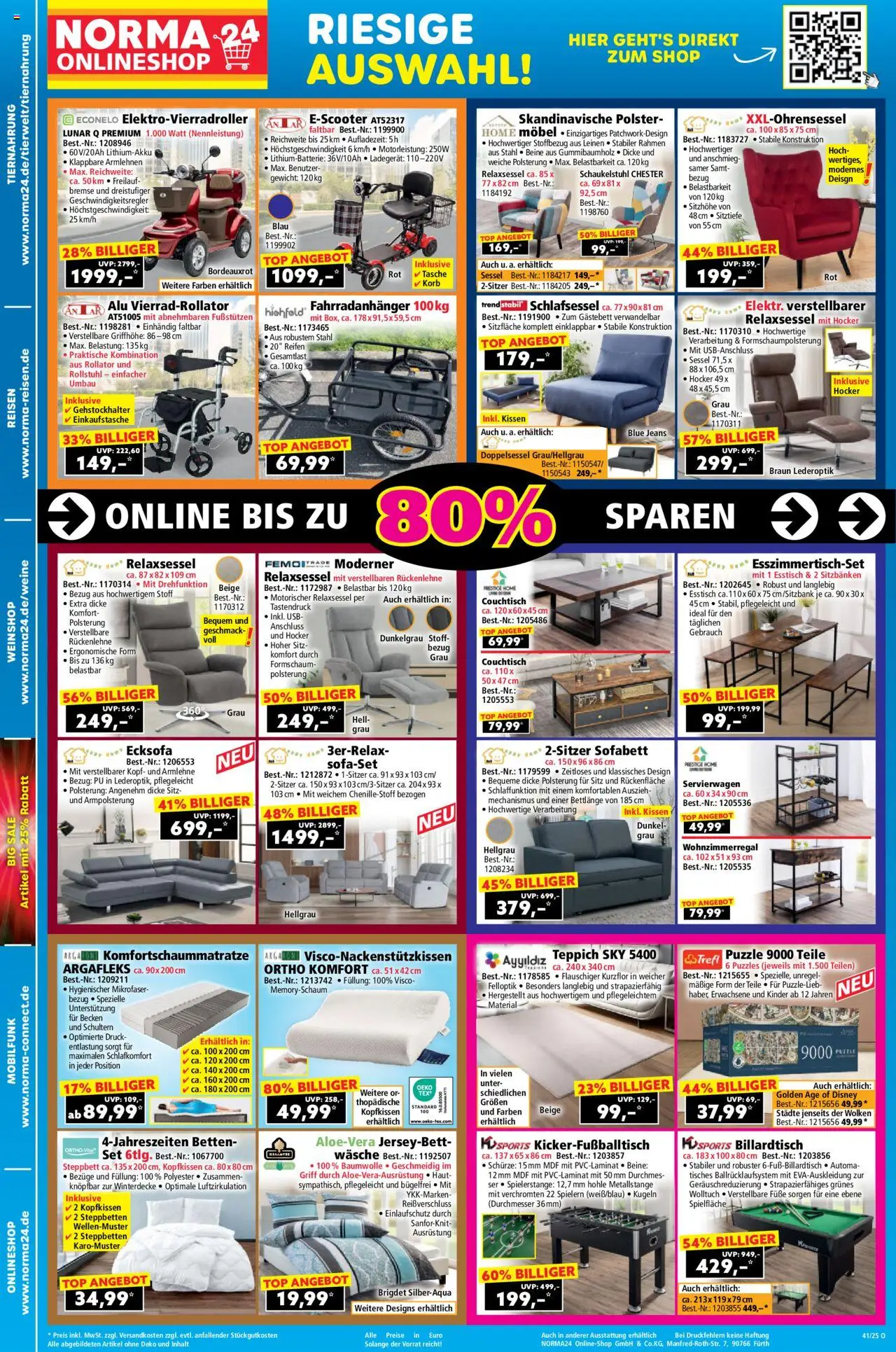 Norma Prospekt 	 – gültig ab 06.10.2025 | Seite: 18 | Produkte: Tasche, Hocker, Relaxsessel, Servierwagen
