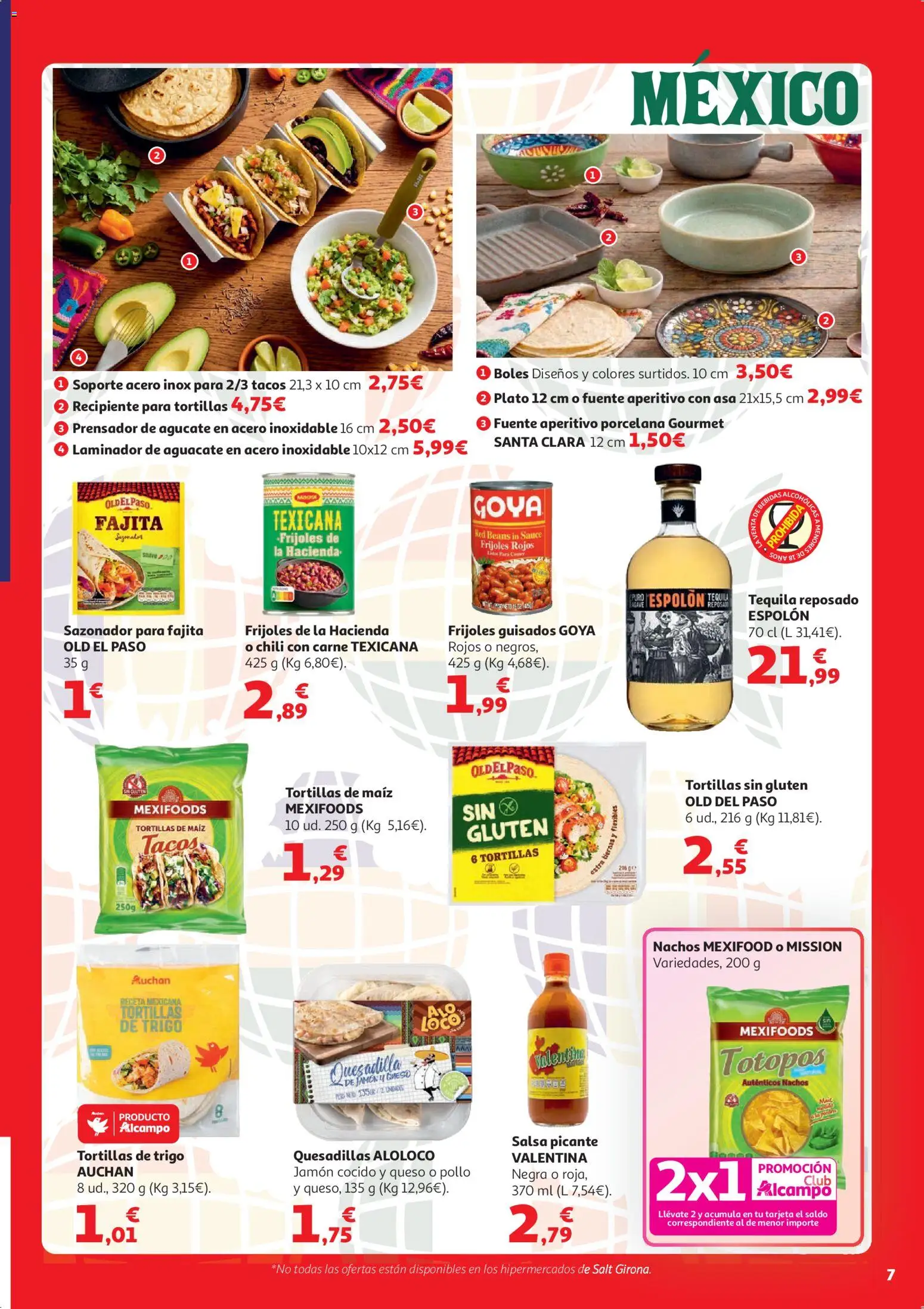 Alcampo HP Nacional │ válido desde el 07.04.2026 | Página: 7 | Productos: Jamón cocido, Tacos, Sazonador, Laminador