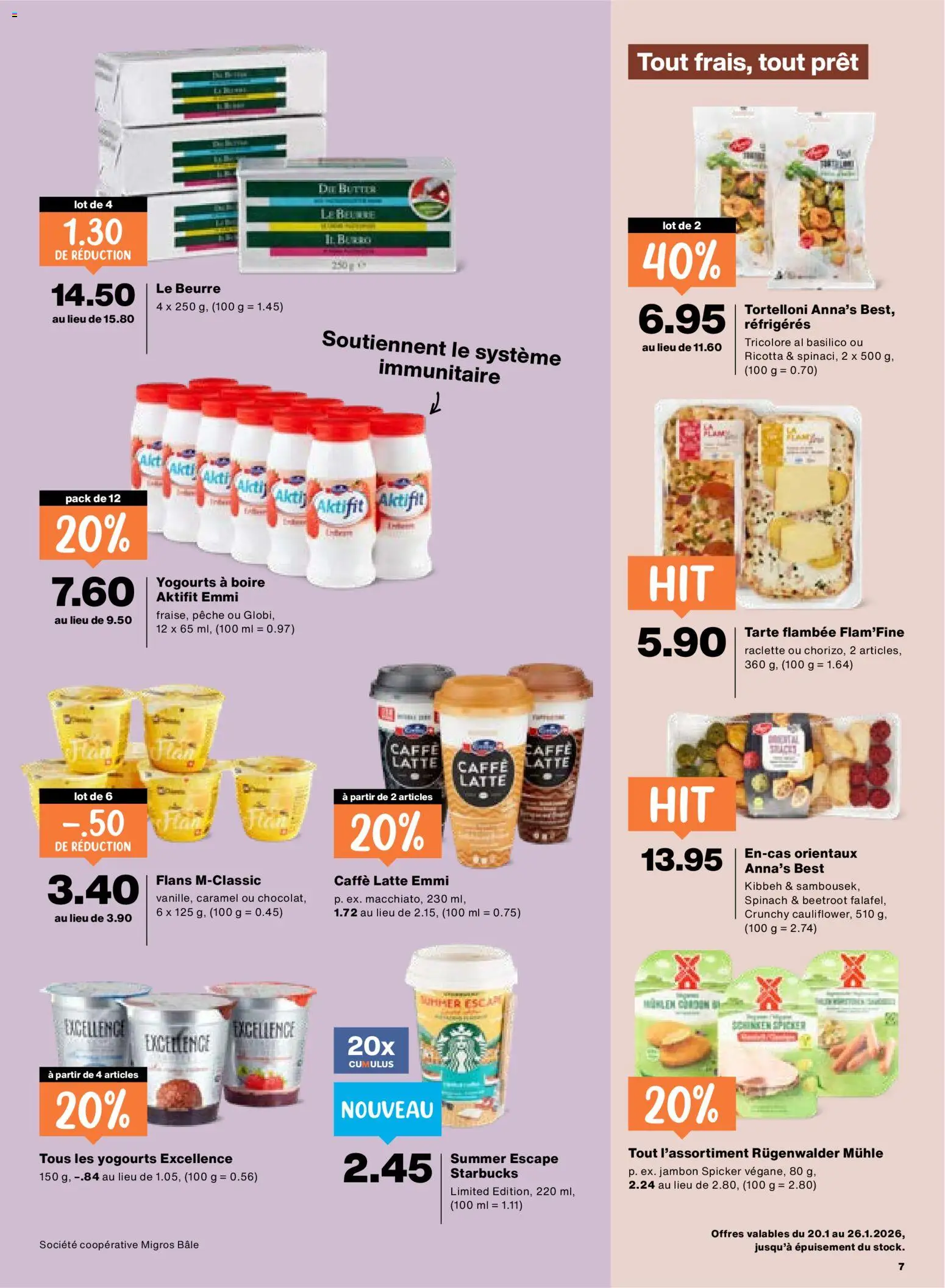Migros Aktionen FR – gültig ab 20.01.2026 | Seite: 7 | Produkte: Butter, Raclette, Mühle