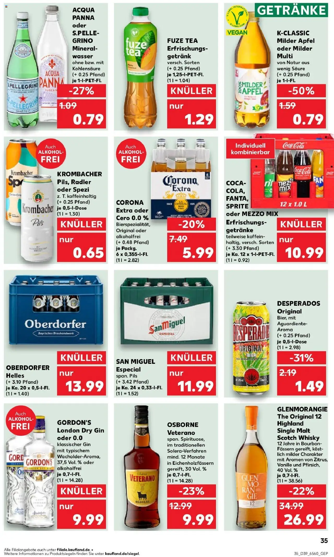 Kaufland prospekt Monheim Am Rhein	 – gültig ab 28.09.2025 | Seite: 35 | Produkte: Fuze tea, Äpfel, Radler, Oder mezzo mix
