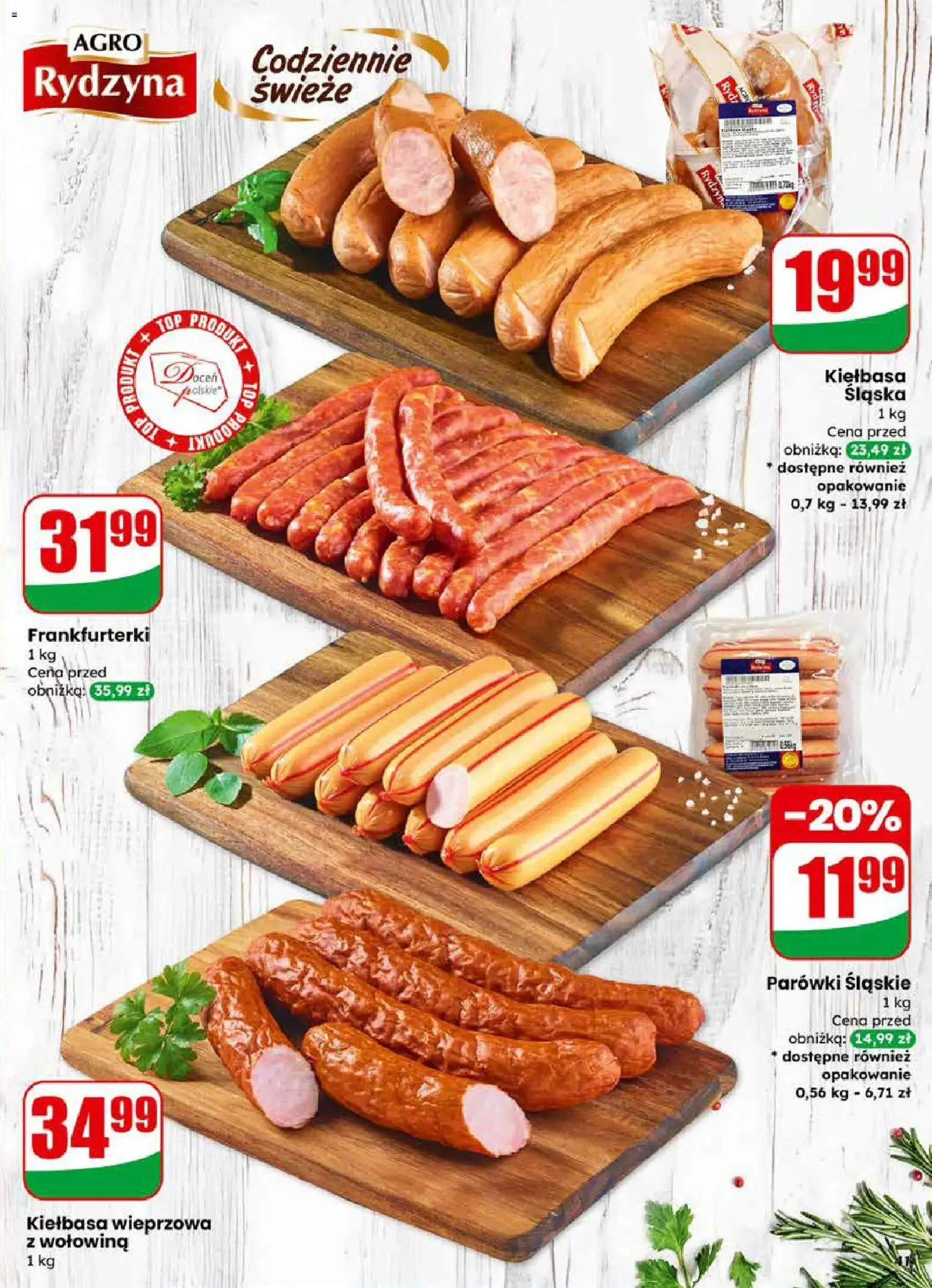 Dino Gazetka od 10.12.2025 | Strona: 41 | Produkty: Kiełbasa, Parówki, Kiełbasa śląska, Wołowina
