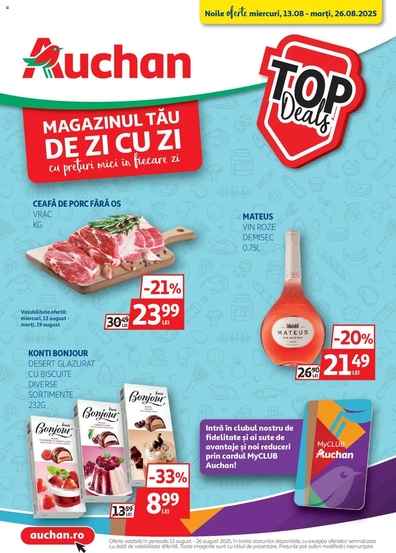 Catalog Auchan – valabil de la 13.08.2025 | Pagină: 1 | Produse: Keçeli kalem, Mici, Vin