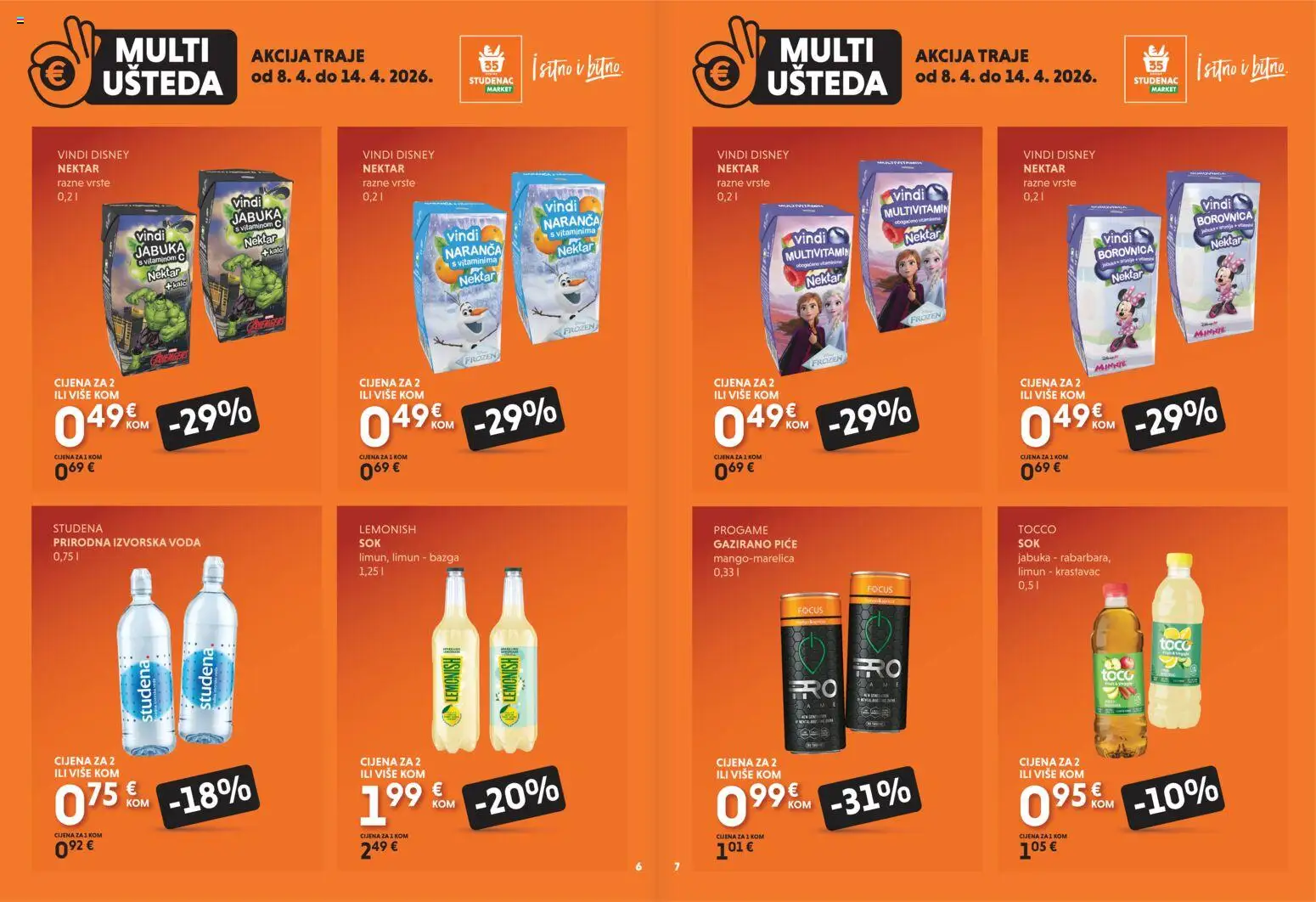 Studenac katalog | vrijedi od 08.04.2026 | Stranica: 4 | Proizvodi: Krastavac, Borovnica, Bazga, Jabuka