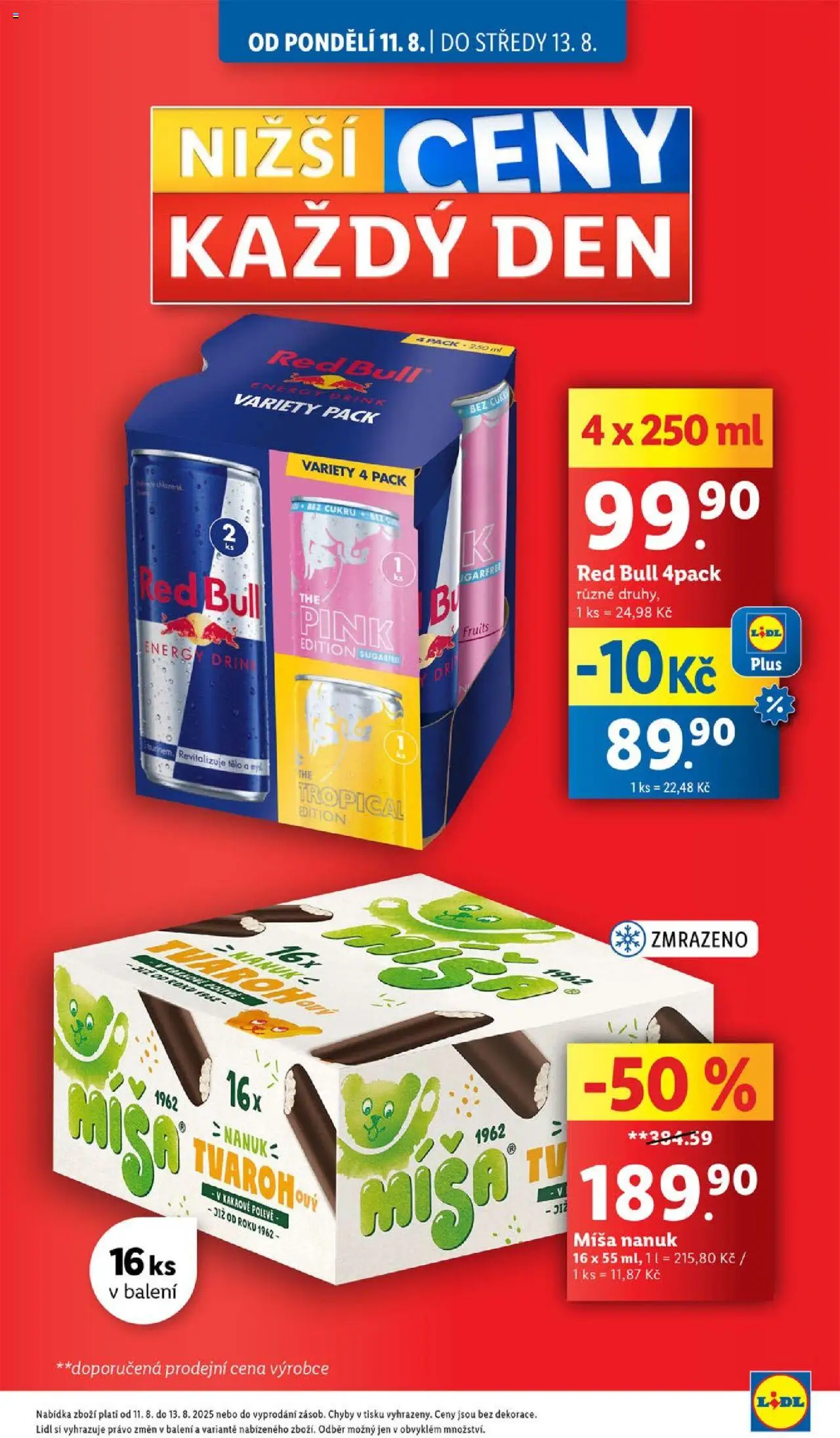 Lidl leták od 11.08.2025 | Strana: 5 | Produkty: Nanuk, Red Bull, Energy drink