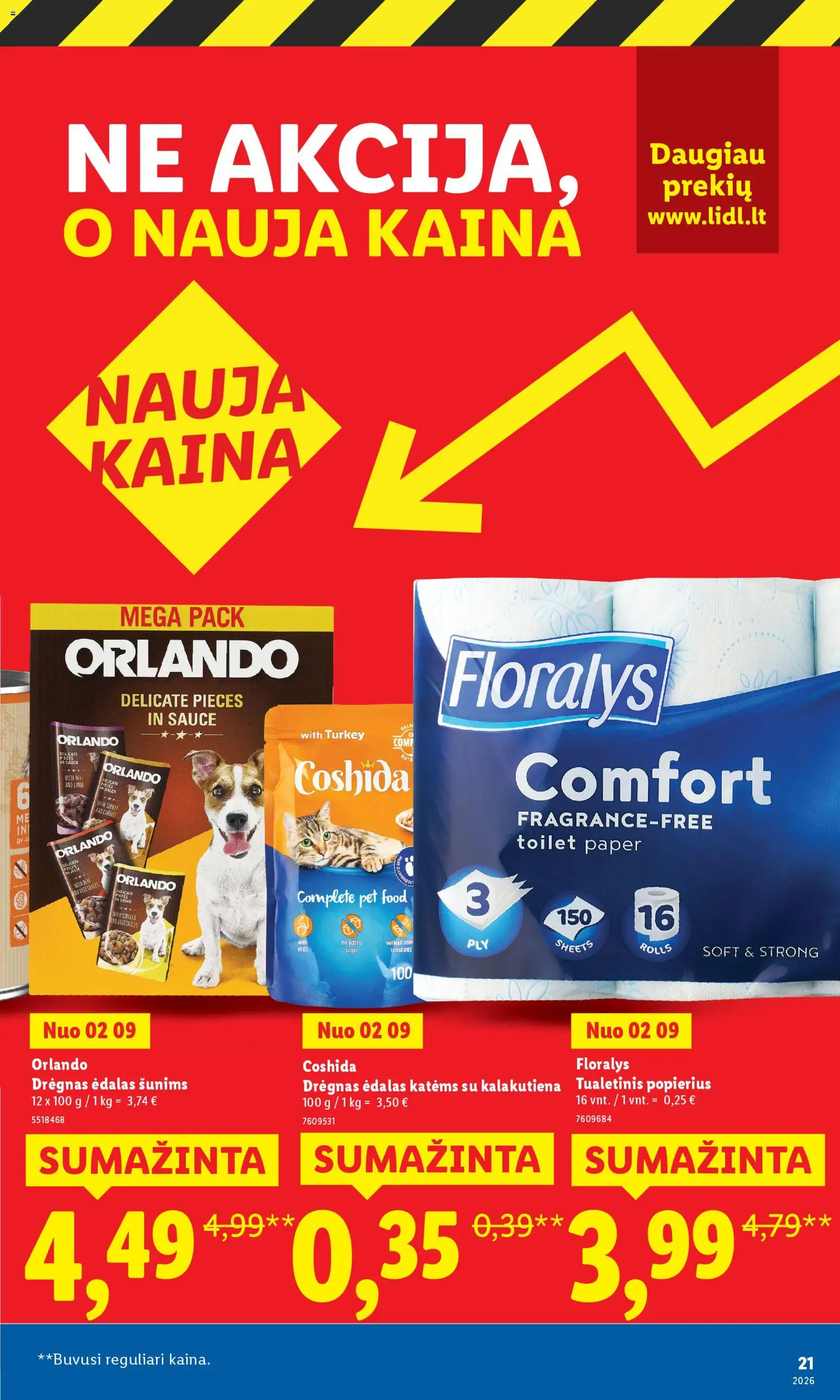 LIDL akcijos nuo 02.03.2026 | Puslapis: 21 | Prekių: Tualetinis popierius