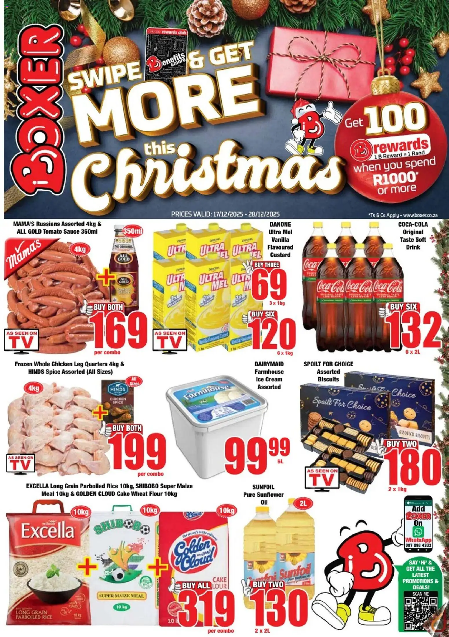 New Boxer catalogue – valid from 17.12.2025 | Page: 1 | Products: Biscuits, Chicken, Tomato sauce, Ice cream