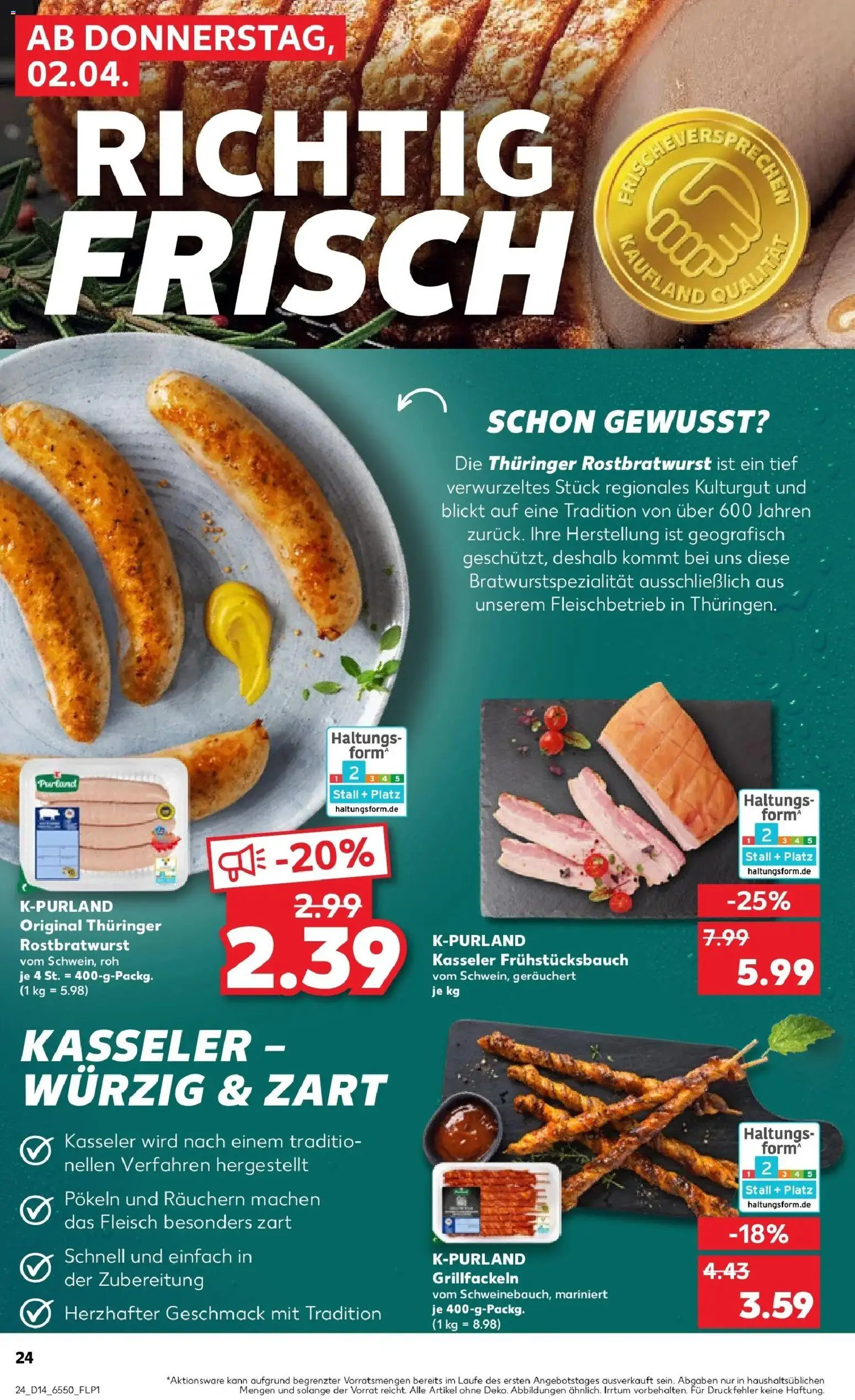 Kaufland Prospekt Northeim	 – gültig ab 30.03.2026 | Seite: 38 | Produkte: Fleisch