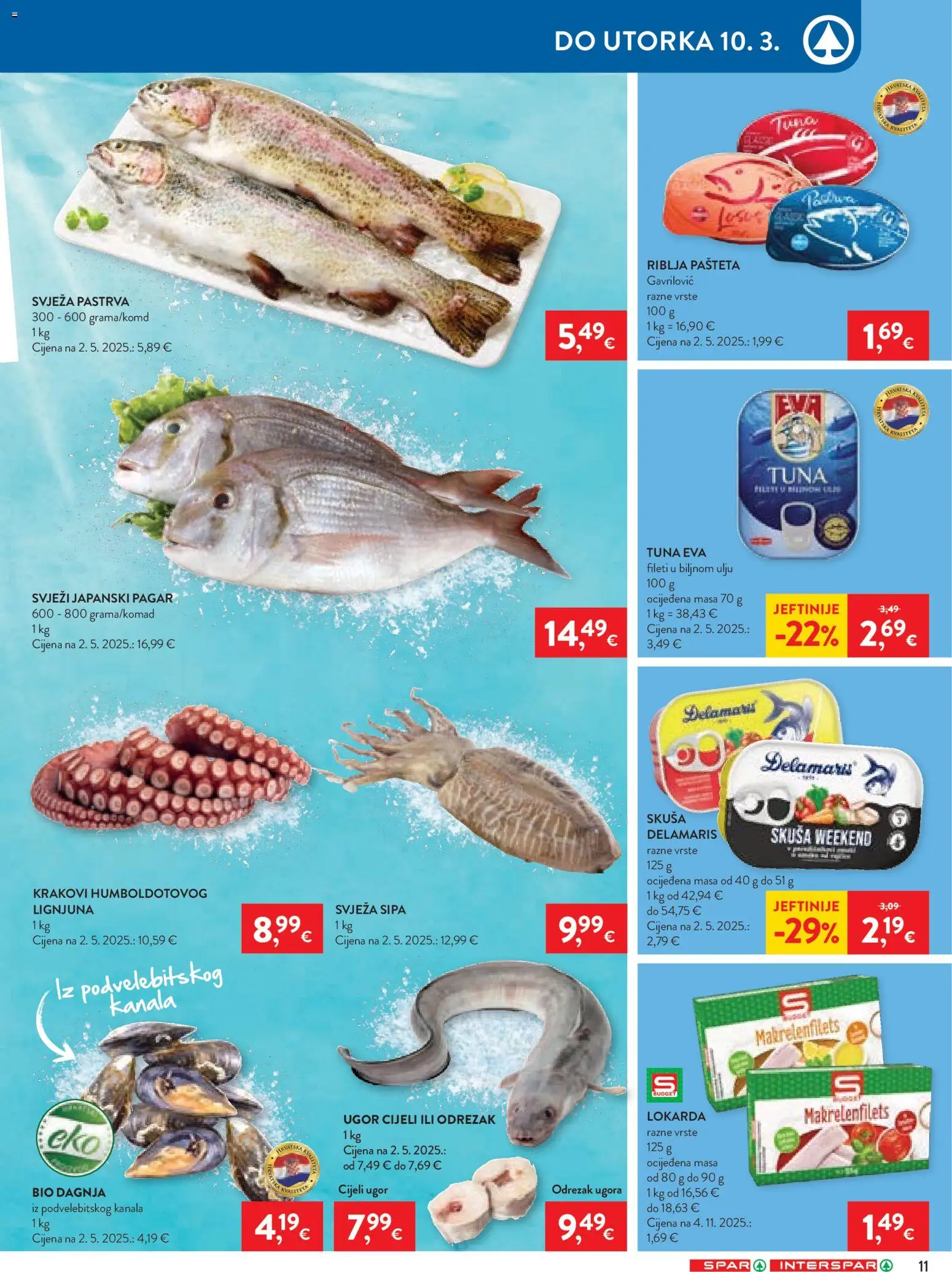 Spar katalog | vrijedi od 04.03.2026 | Stranica: 13 | Proizvodi: Sipa, Pašteta, Skuša, Tuna