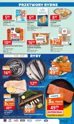 E.Leclerc Gazetka od 19.08.2025 | Strona: 5 | Produkty: Karta, Śledź, Surimi, Paluszki
