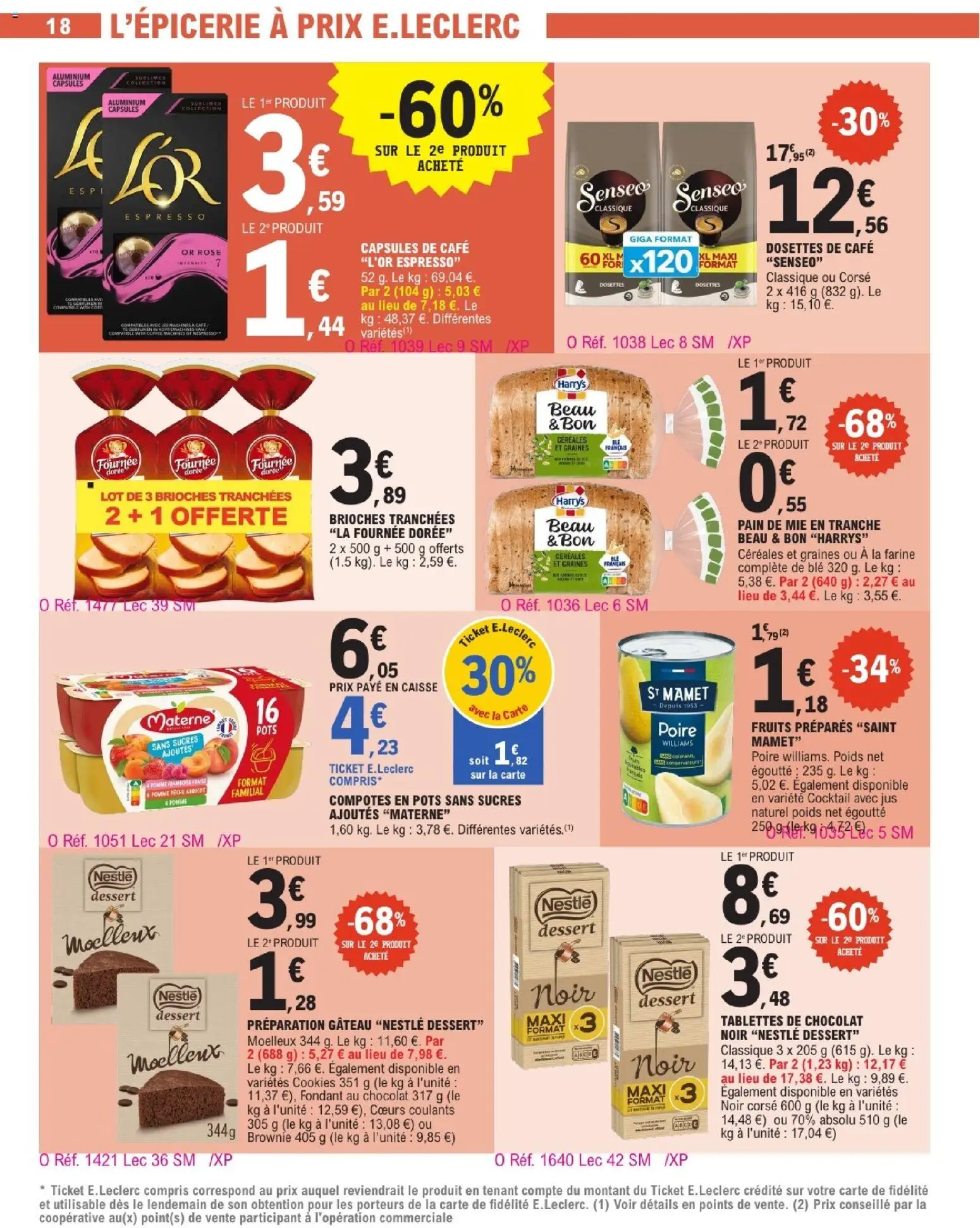 {H1} | Page: 18 | Produits: Farine, Pain de mie, Café, Céréales