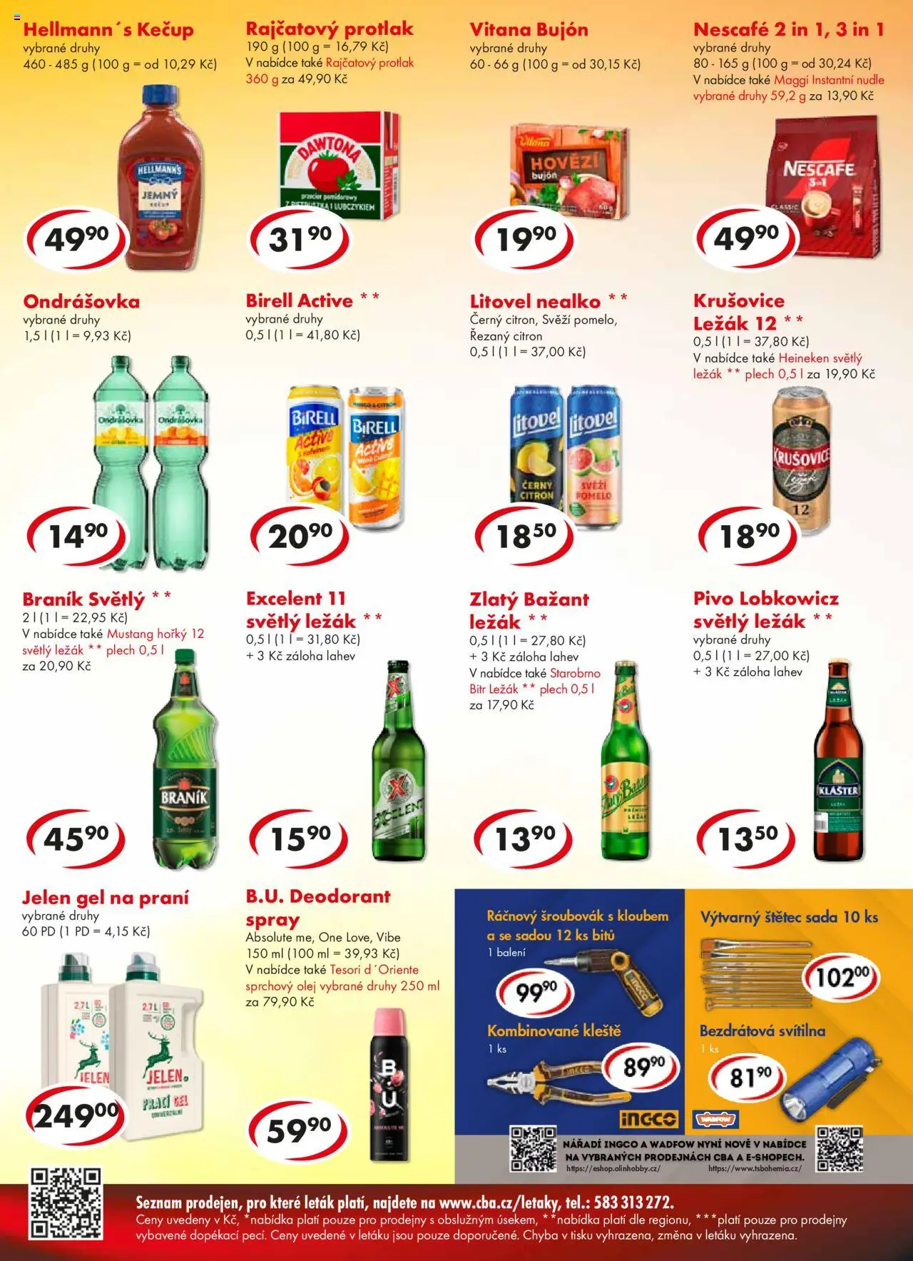CBA leták - Premium od 08.10.2025 | Strana: 4 | Produkty: Heineken, Rajčatový protlak, Kečup, Láhev