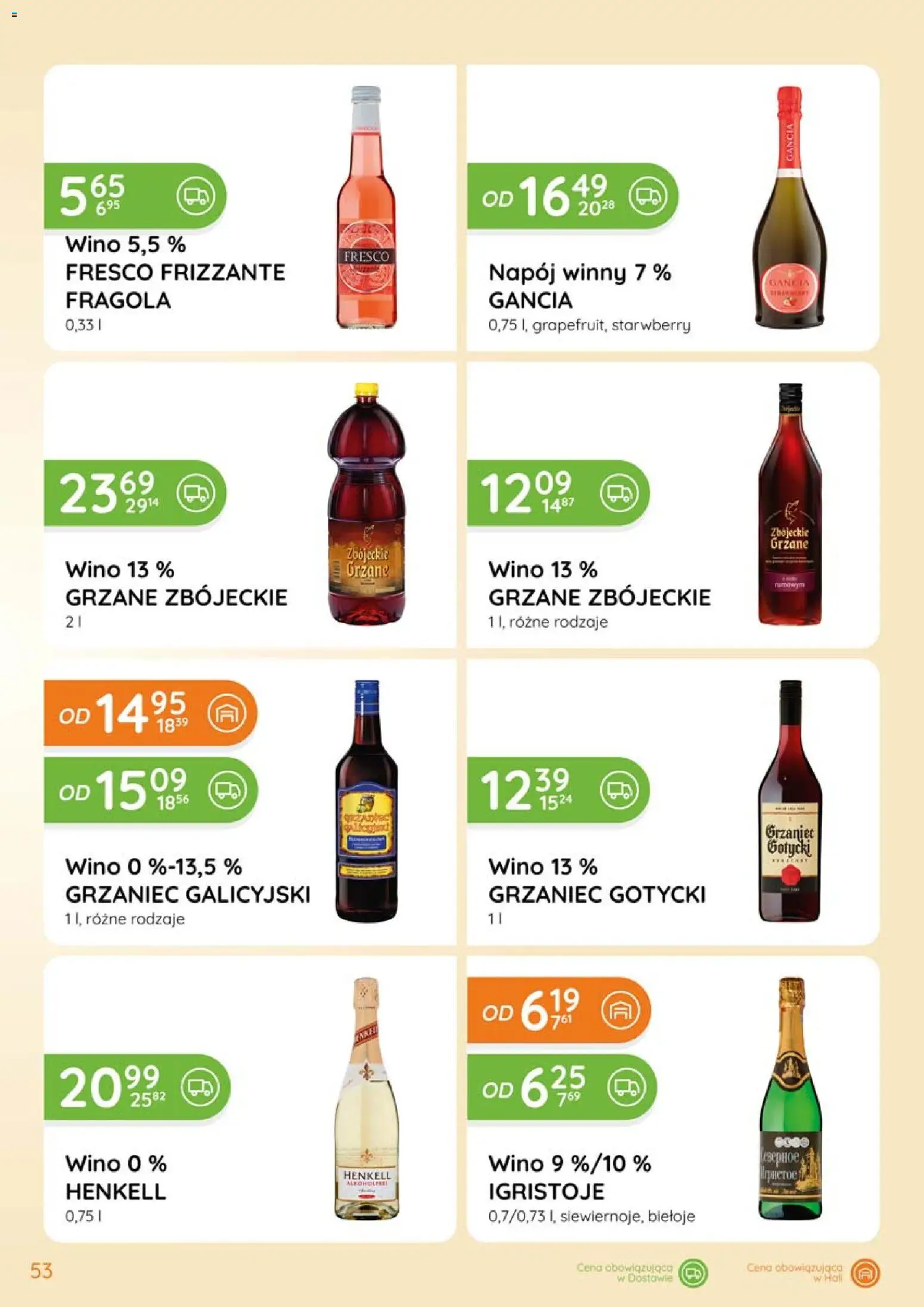 Eurocash Gazetka - Katalog Alkoholowy od 01.02.2026 | Strona: 53 | Produkty: Grzaniec galicyjski, Wino, Fresco, Zbójeckie grzane