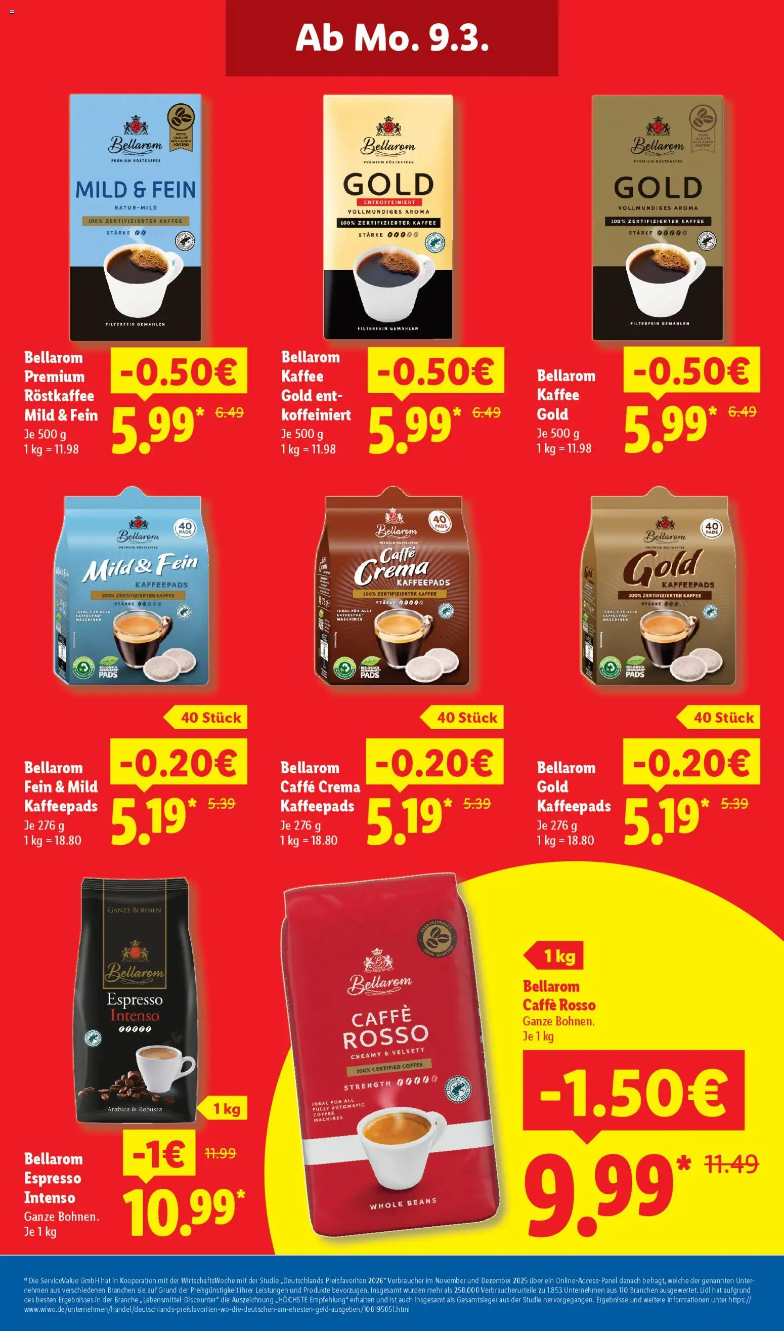 Lidl Prospekt Lüchow – gültig ab 09.03.2026 | Seite: 3 | Produkte: Kaffeepads, Kaffee