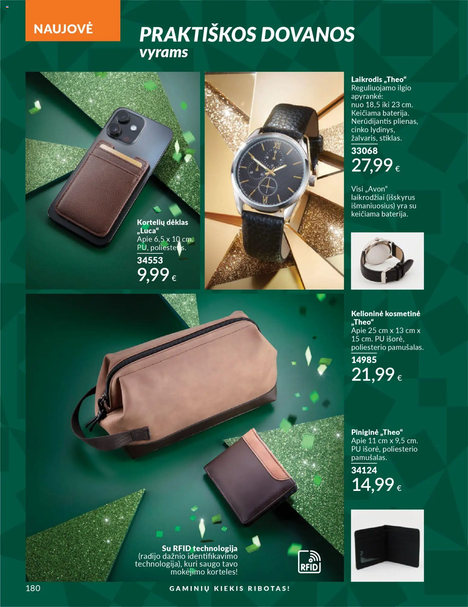 AVON akcijos nuo 01.11.2025 | Puslapis: 180 | Prekių: Laikrodis, Dėklas, Piniginė