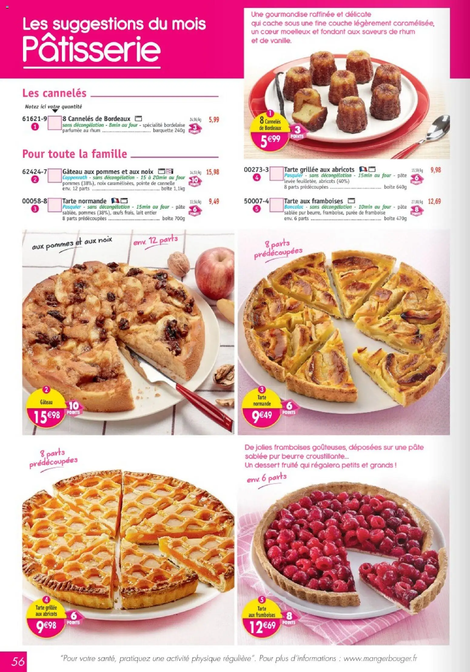 {H1} | Page: 56 | Produits: Lait entier, Abricots, Beurre, Œufs