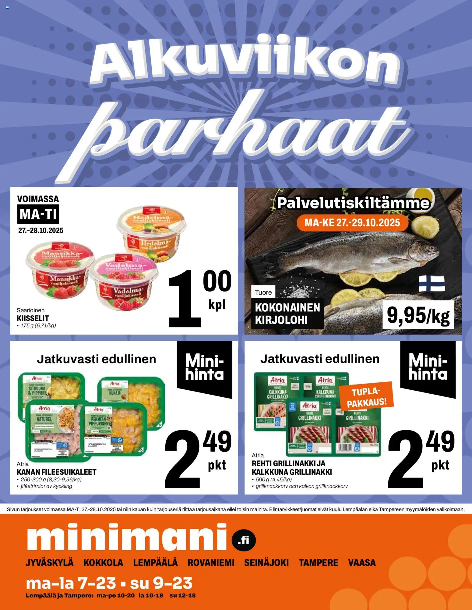 Minimani tarjoukset – voimassa 22.10.2025 alkaen | Sivu: 16 | Tuotteet: Vadelma, Kirjolohi, Kokonainen, Hunaja