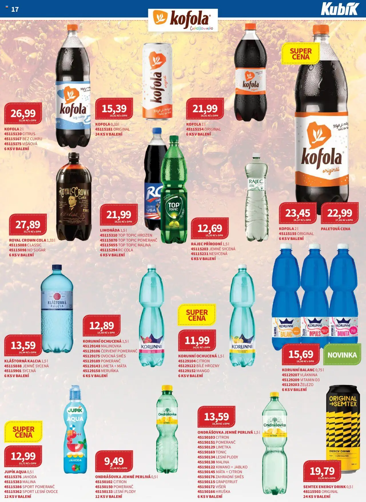 Kubík leták - Velkoobchod 06/2025 od 01.06.2025 | Strana: 17 | Produkty: Limonáda, Semtex, RC Cola, Energy drink