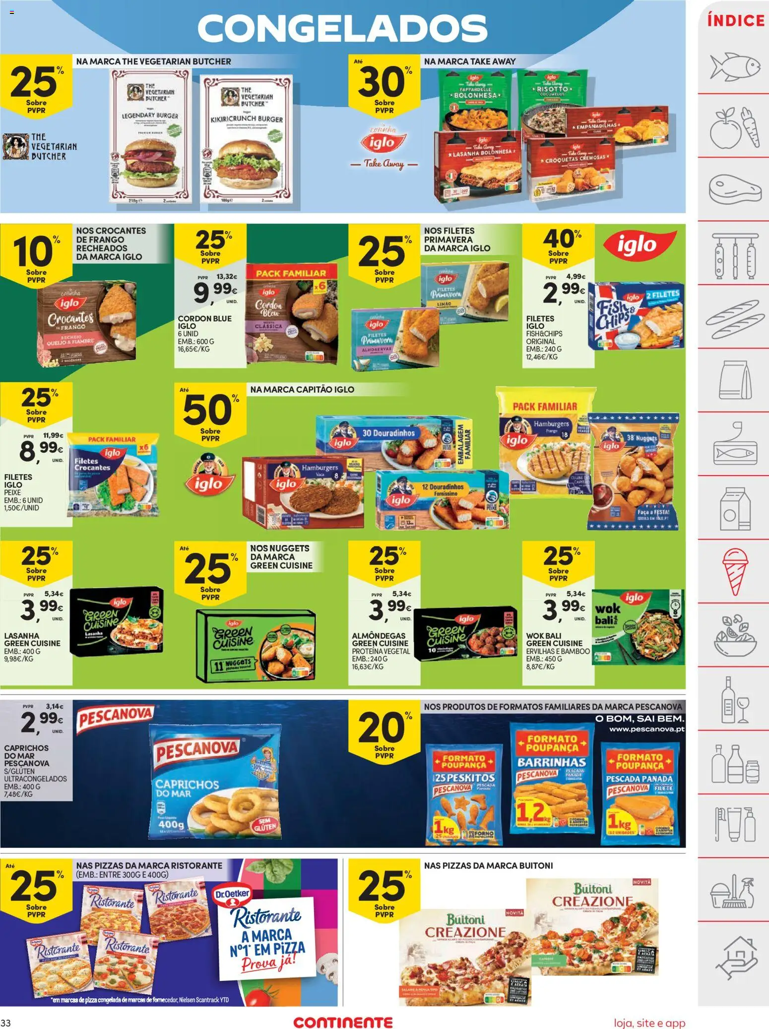 Continente folheto │ válido de 25.11.2025 | Página: 33 | Produtos: Faca, Pescada, Queijo, Cogumelos