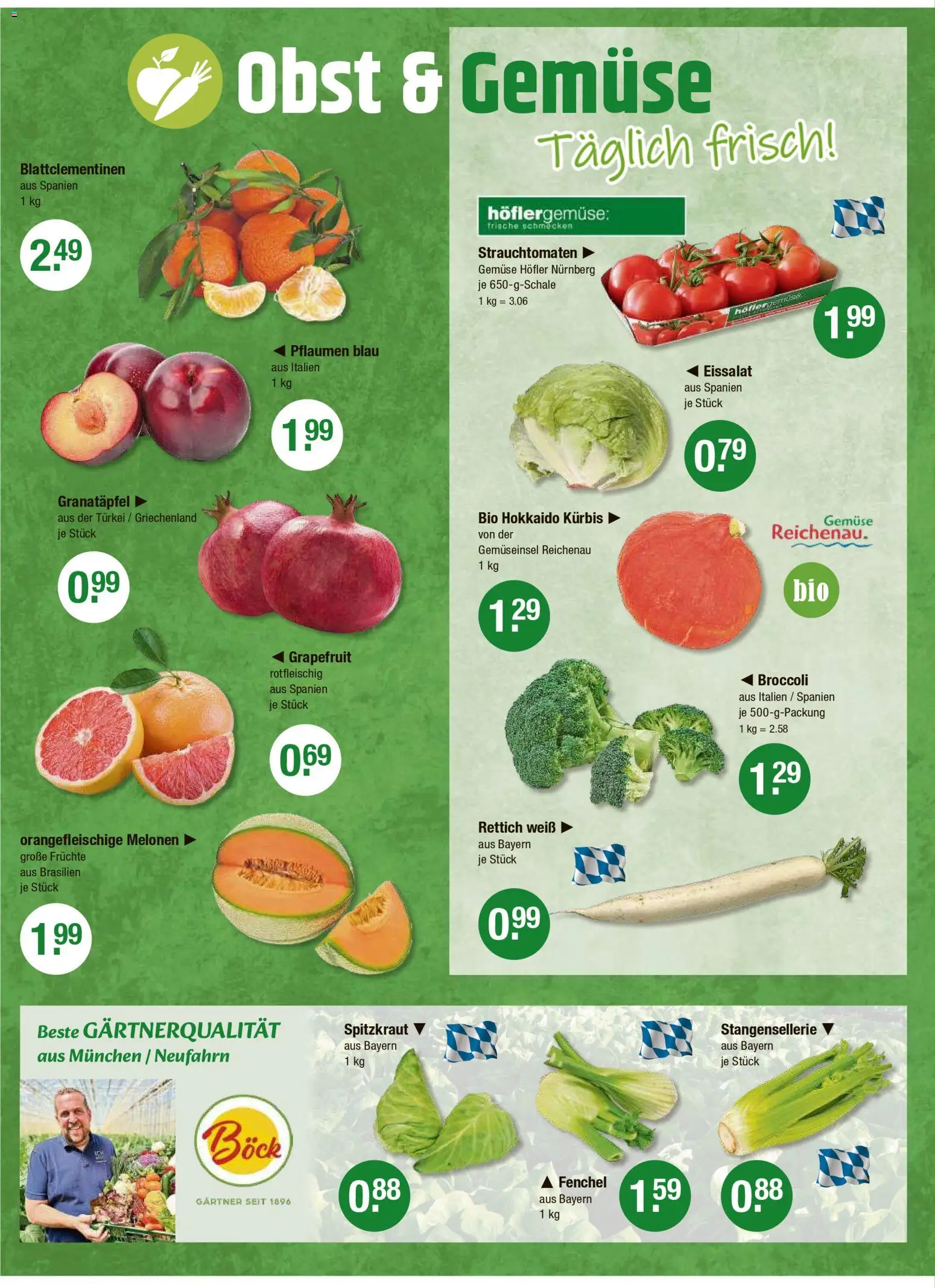 V-Markt - Schwaben / Oberbayern – gültig ab 30.10.2025 | Seite: 4 | Produkte: Pflaumen, Gemüse, Obst, Kürbis