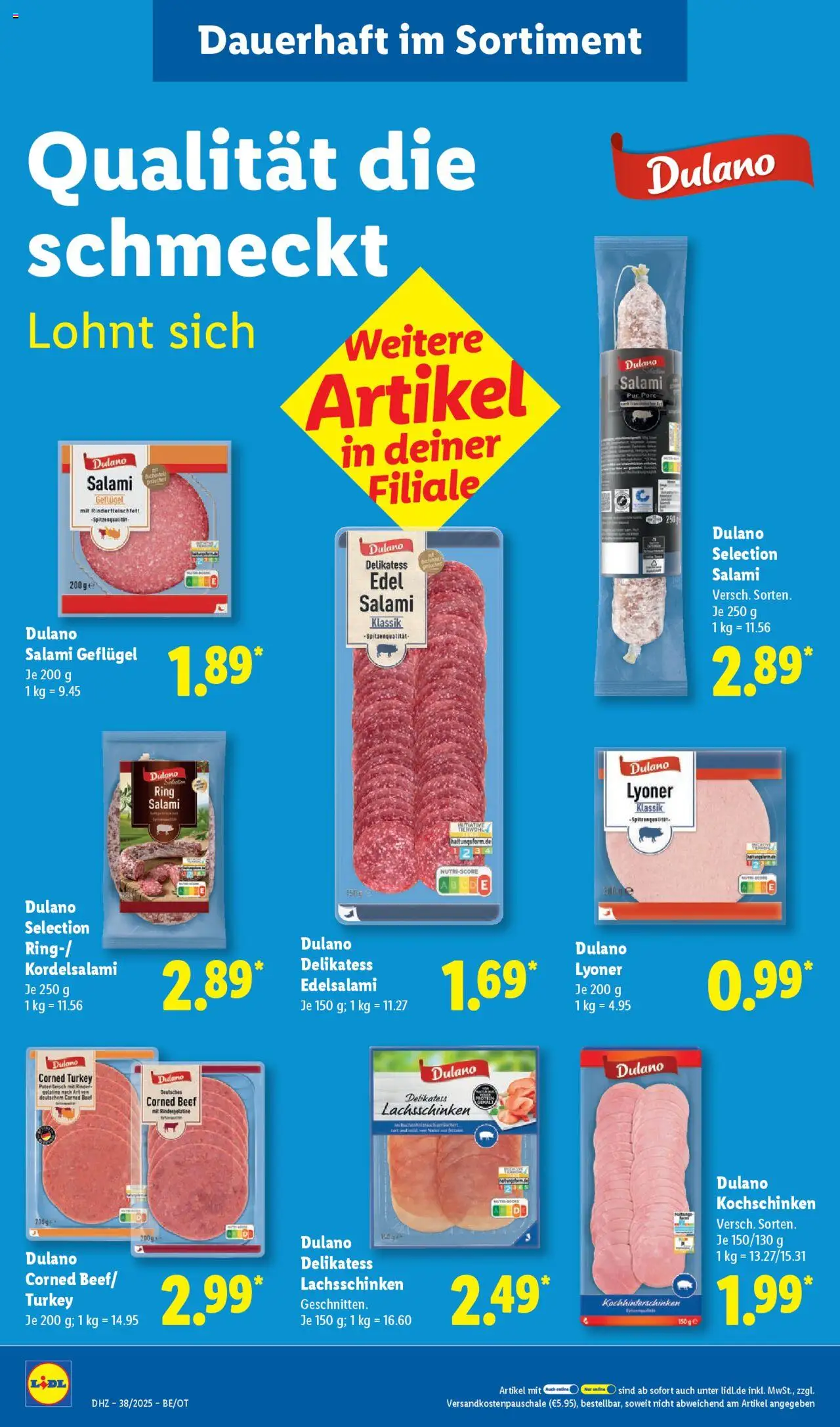 Lidl Prospekt Zossen – gültig ab 15.09.2025 | Seite: 12 | Produkte: Salami