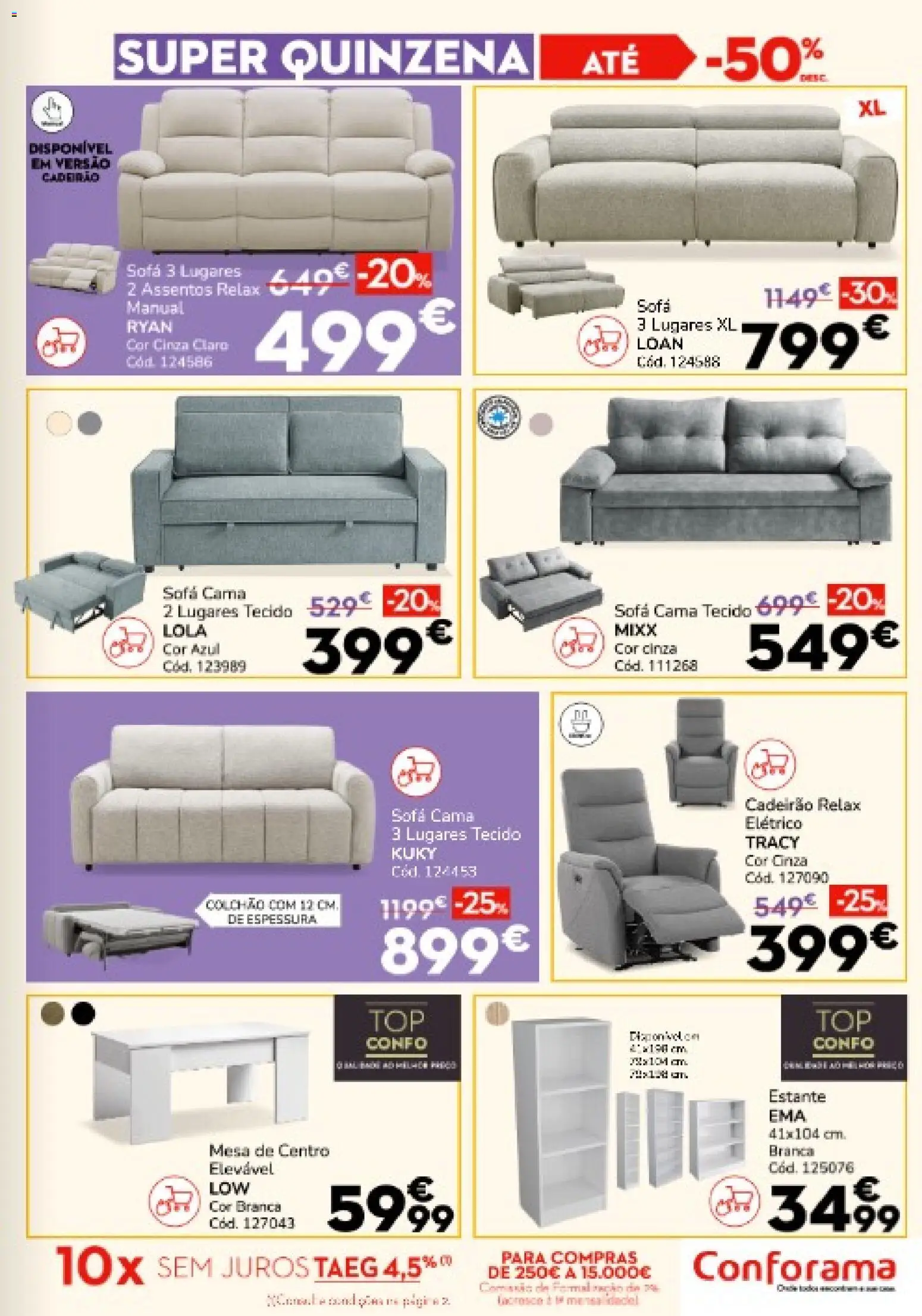 Conforama folheto │ válido de 18.12.2025 | Página: 3 | Produtos: Cama, Colchão, Sofá, Mesa