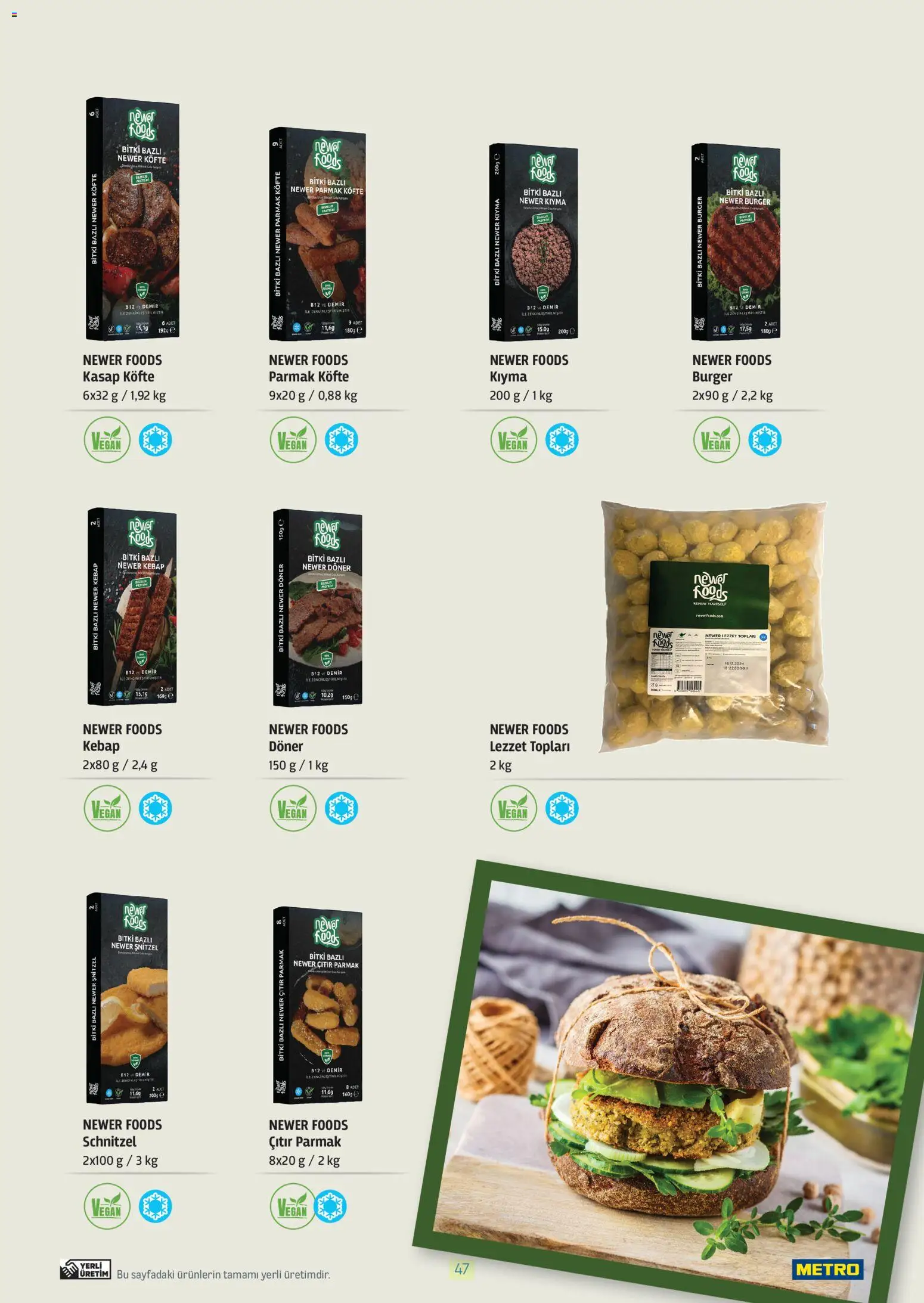 Metro - Bitki Bazlı ve Vegan 2025 - 21.10.2025 tarihinden itibaren geçerlidir | Sayfa: 47 | Ürünler: Döner, Kıyma