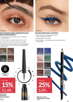 Pré-visualização Catálogo Avon Campanha 10 válido de 01.10.2025 | Página: 55 | Produtos: Esponja, Delineador, Maquilhagem, Base