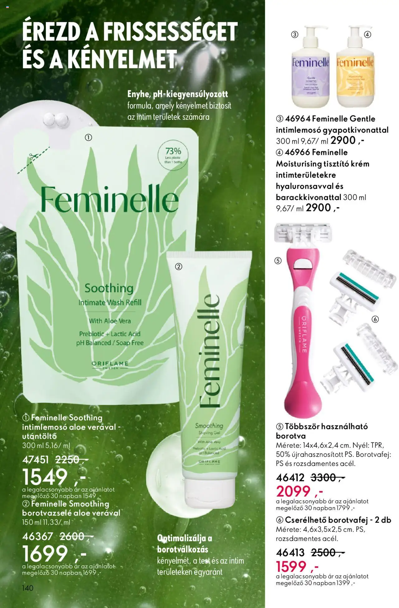 Oriflame akciós ujság - amely érvényes a következő dátumtól: 01.10.2025 | Oldal: 140 | Termékek: Borotva, Aloe vera