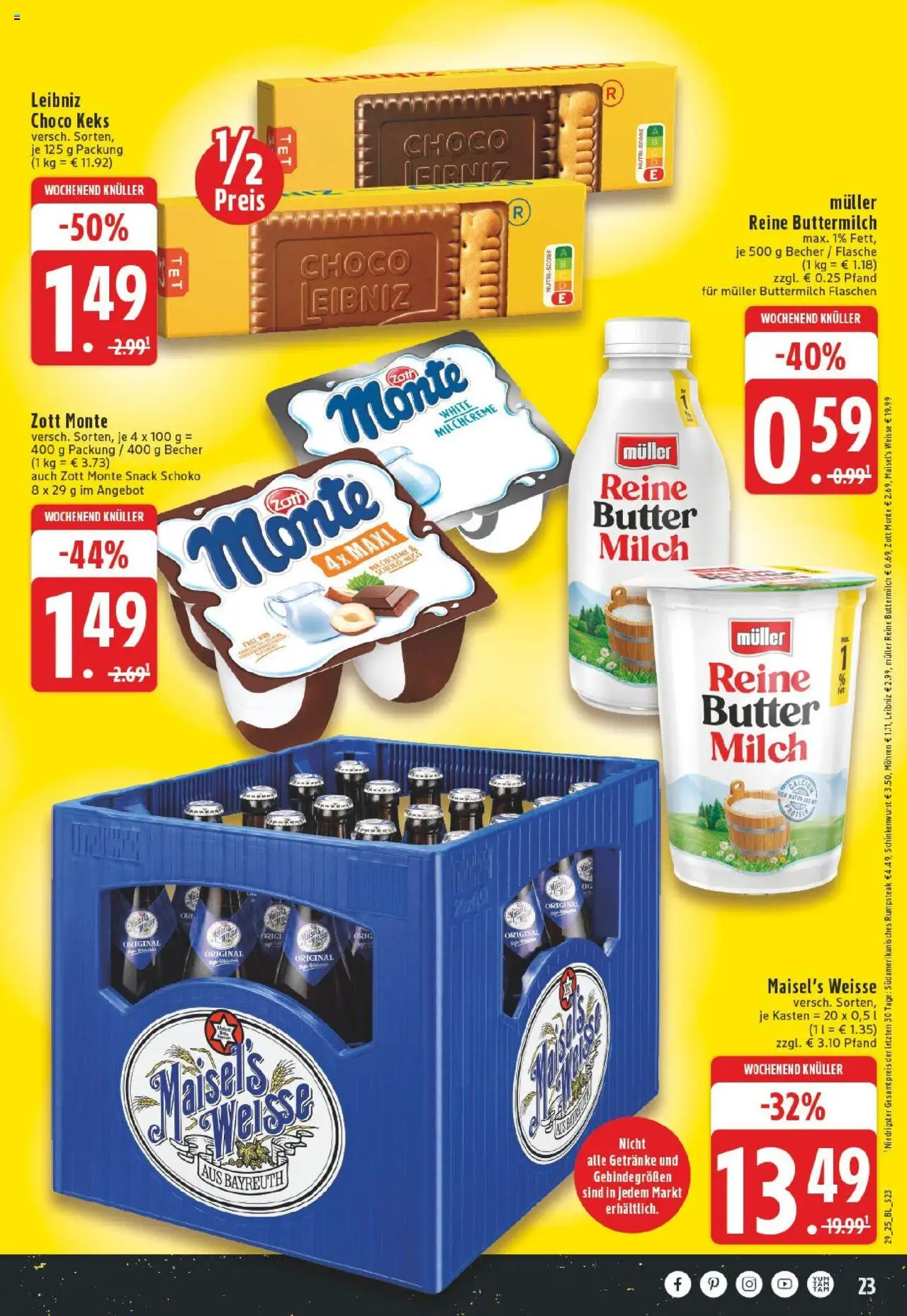 Edeka prospekt Versmold	 - gültig ab dem 13.07.2025 | Seite: 23 | Produkte: Buttermilch, Milch, Butter, Mohren